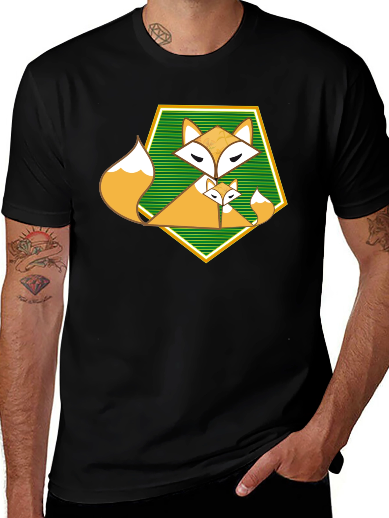 Fox Family Graphic T-Shirt - Unique Design