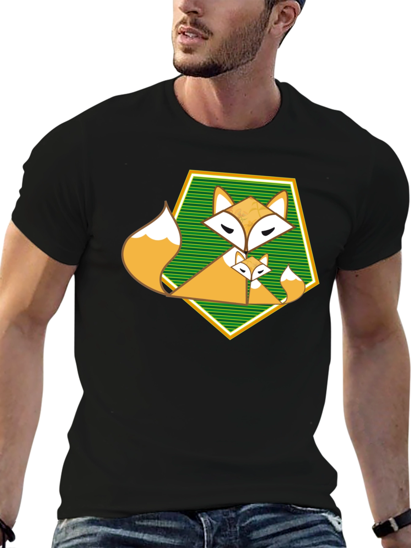 Fox Family Graphic T-Shirt - Unique Design