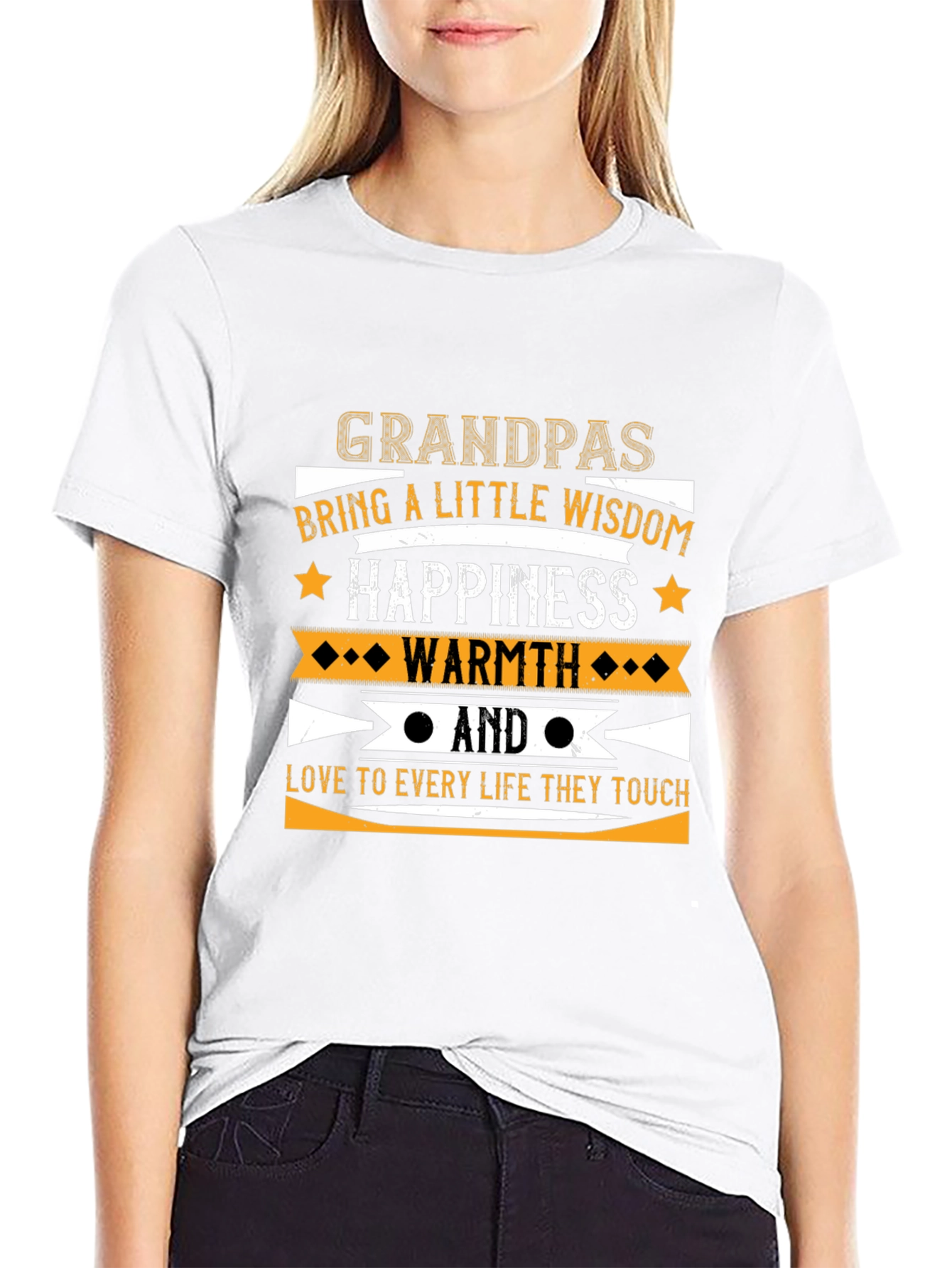 Grandpas Wisdom Happiness and Warmth T-Shirt