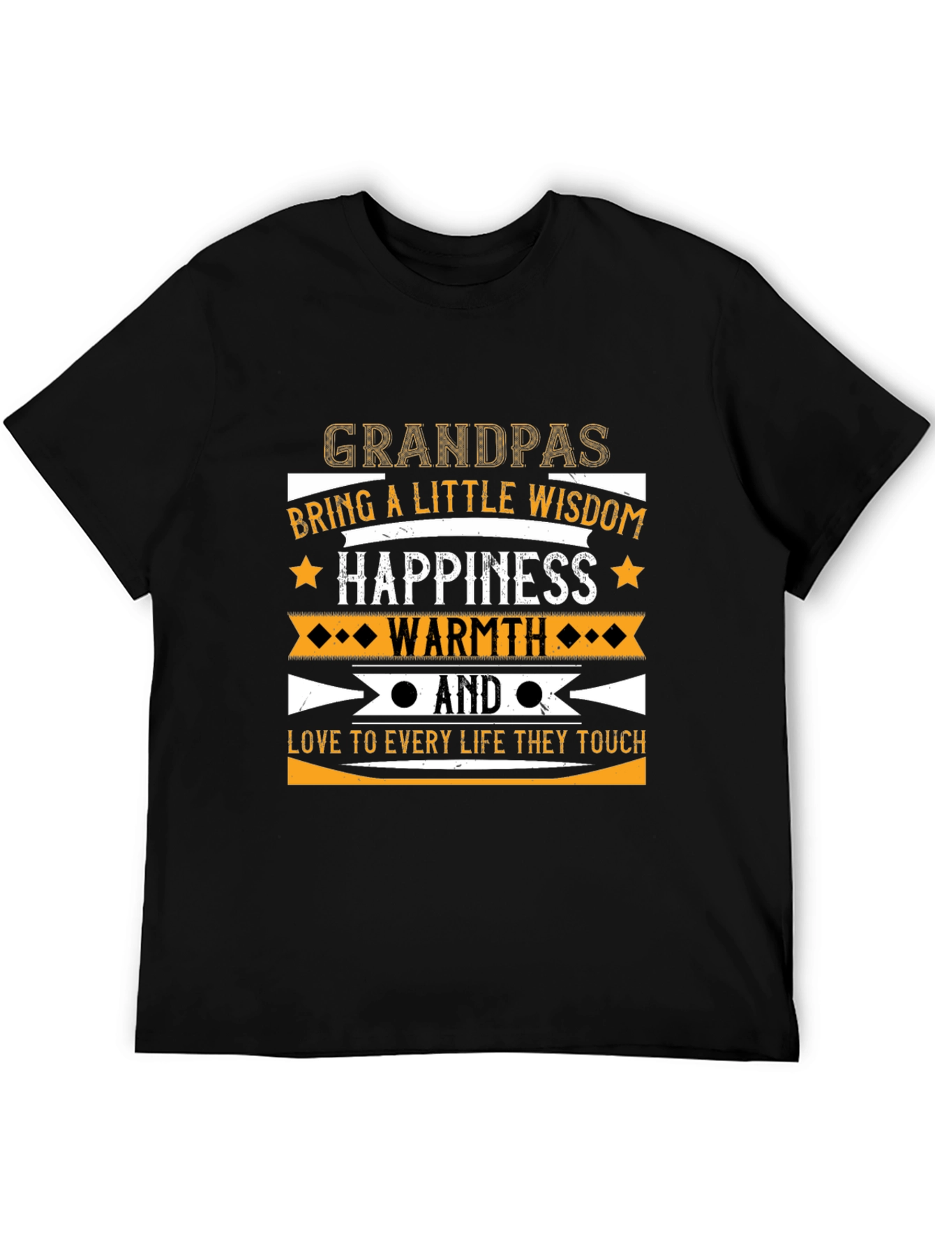 Grandpas Wisdom Happiness and Warmth T-Shirt