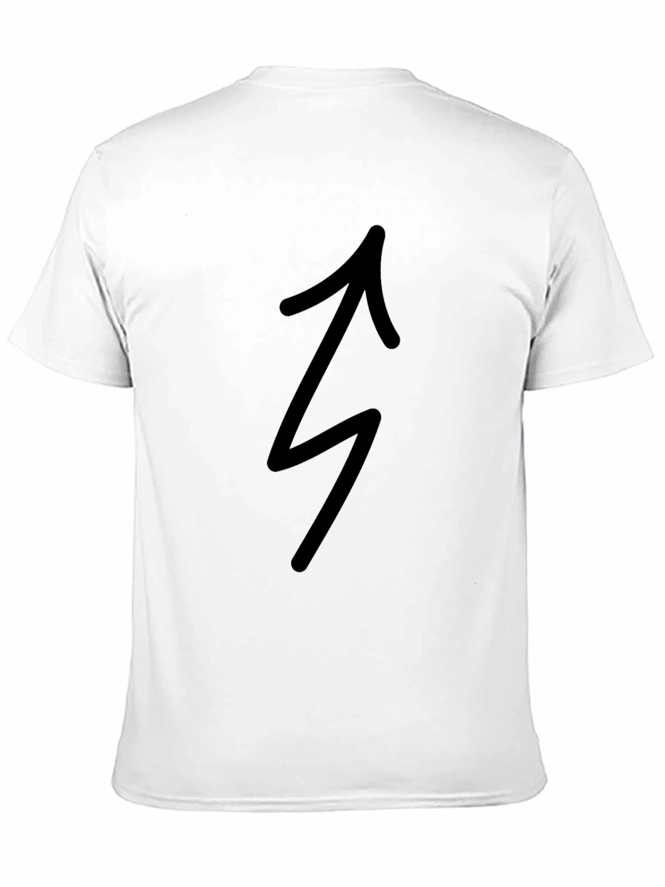 Black T-Shirt with Arrow Graphic