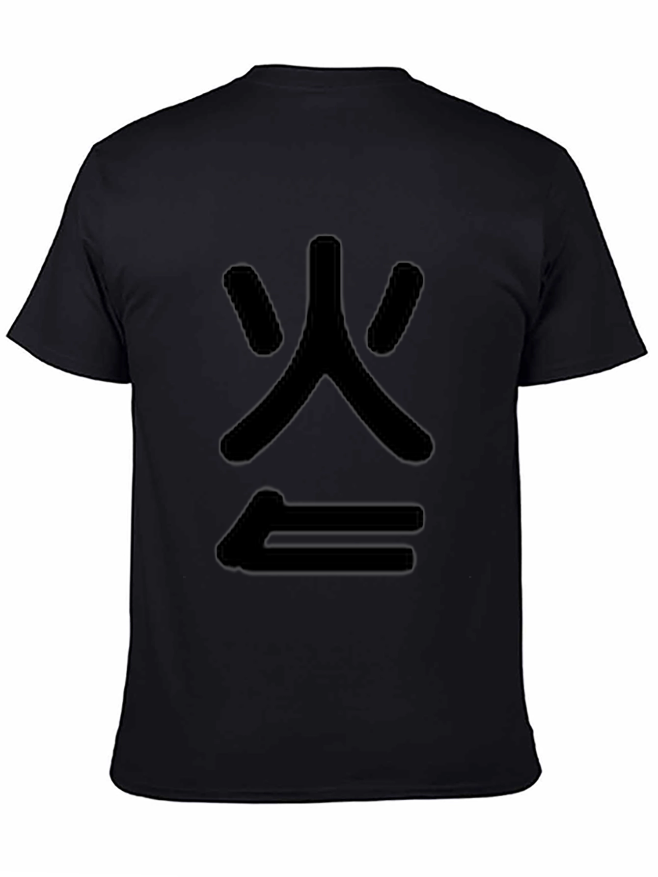 Black Graphic Tee - Fire Symbol