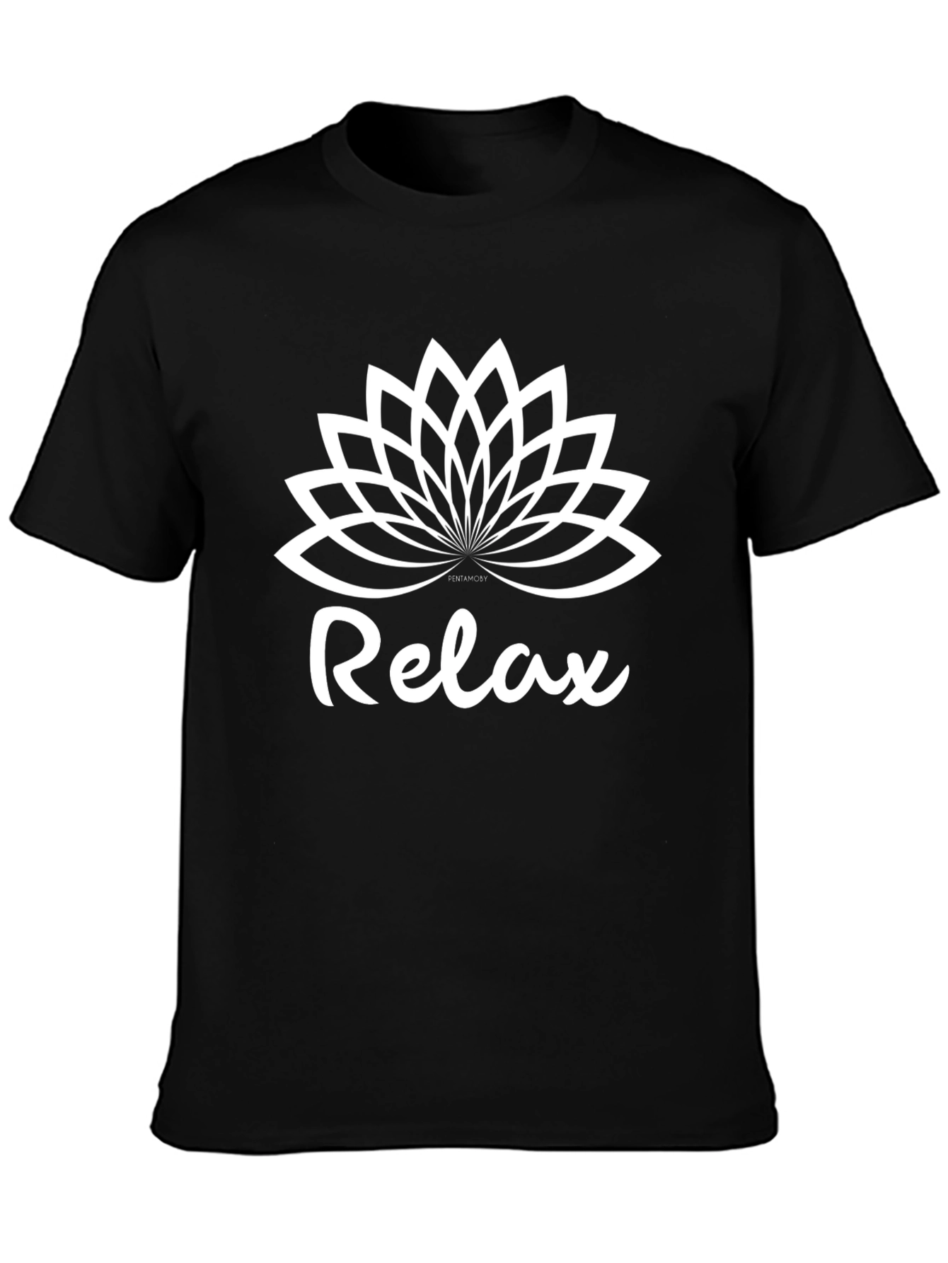 Relax Lotus Flower T-Shirt - Black