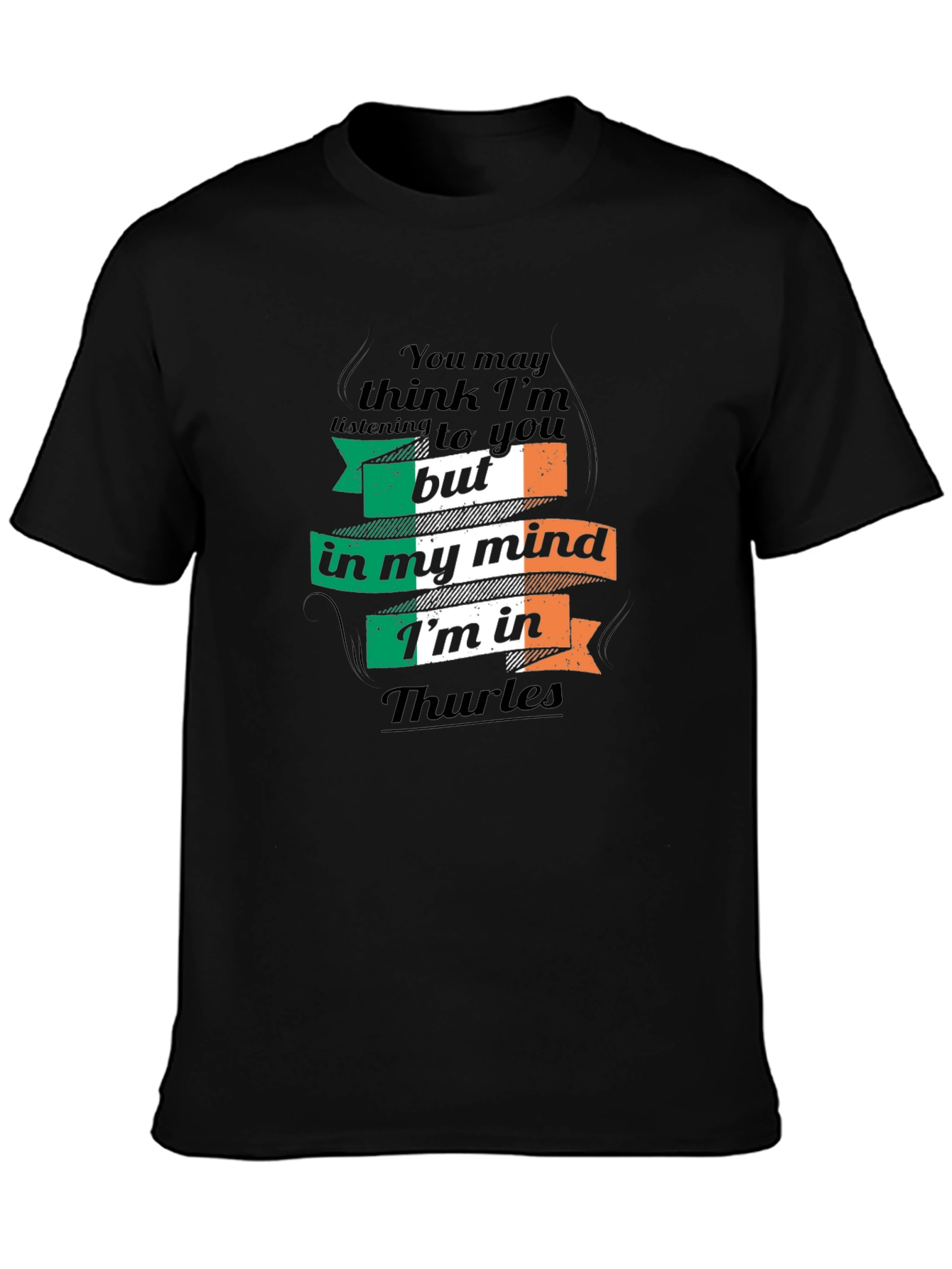 Irish Pride Thurles T-Shirt - Mens Black Tee