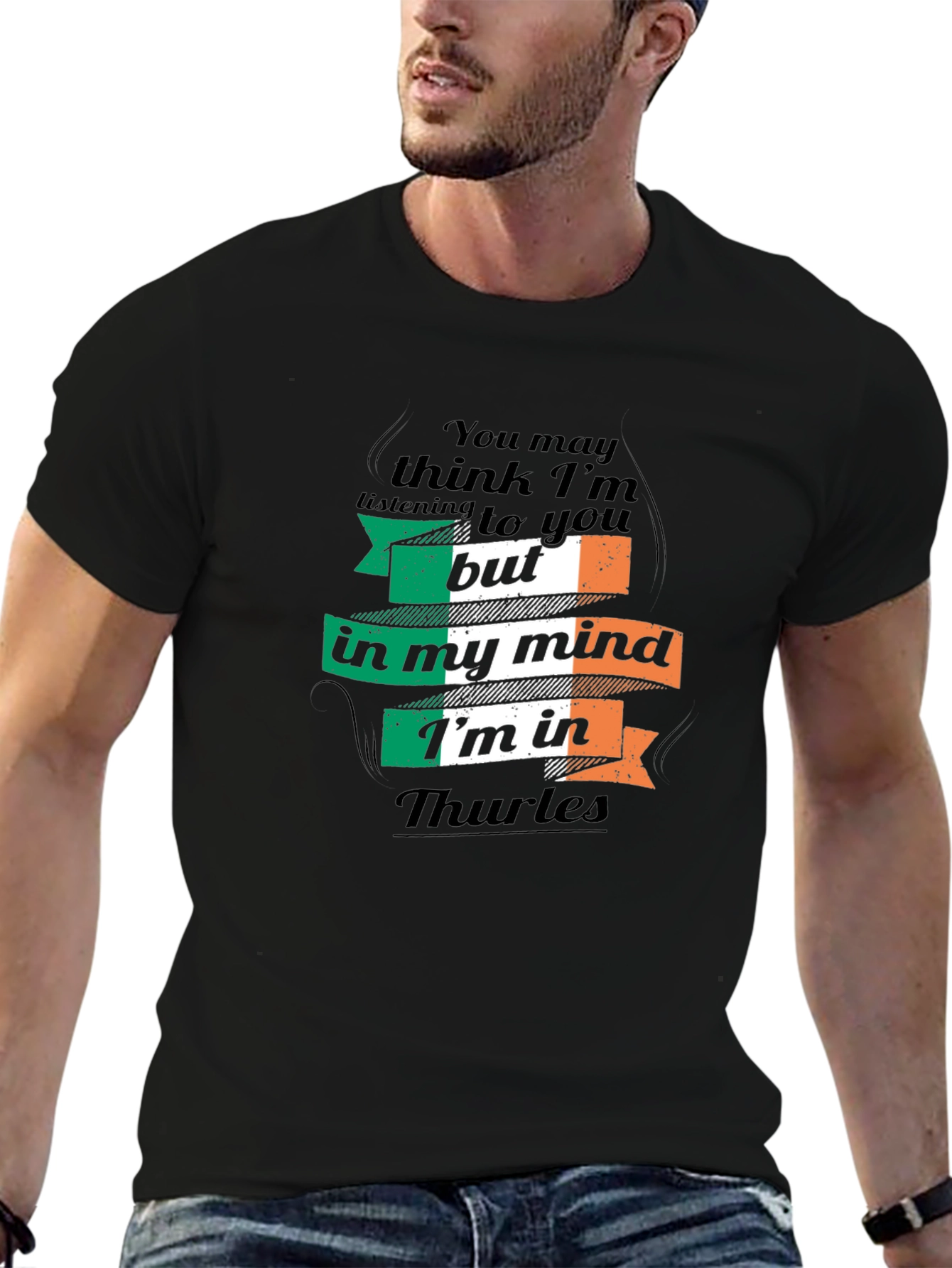 Irish Pride Thurles T-Shirt - Mens Black Tee