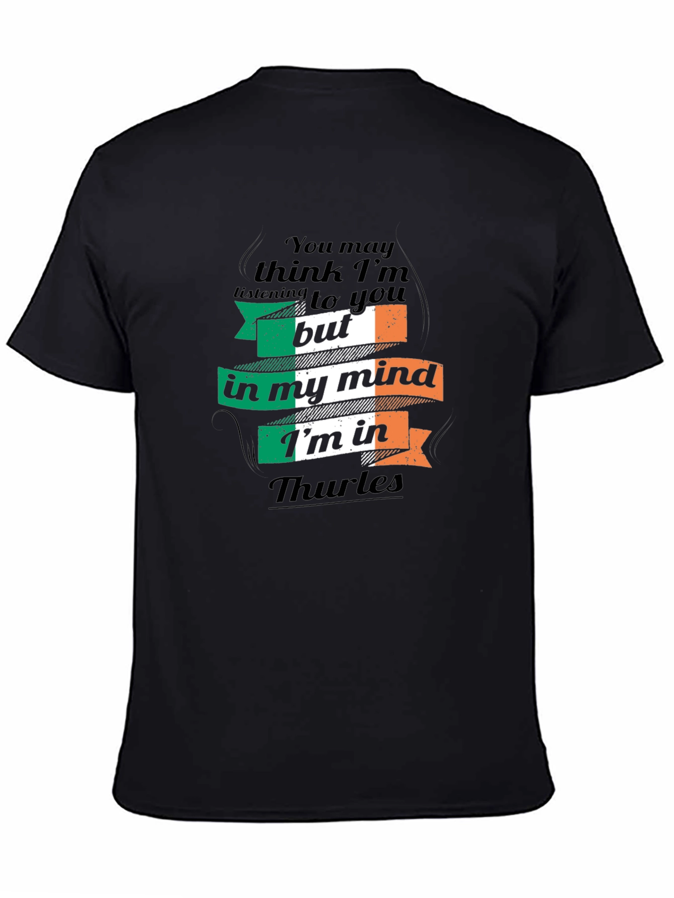 Irish Pride Thurles T-Shirt - Mens Black Tee