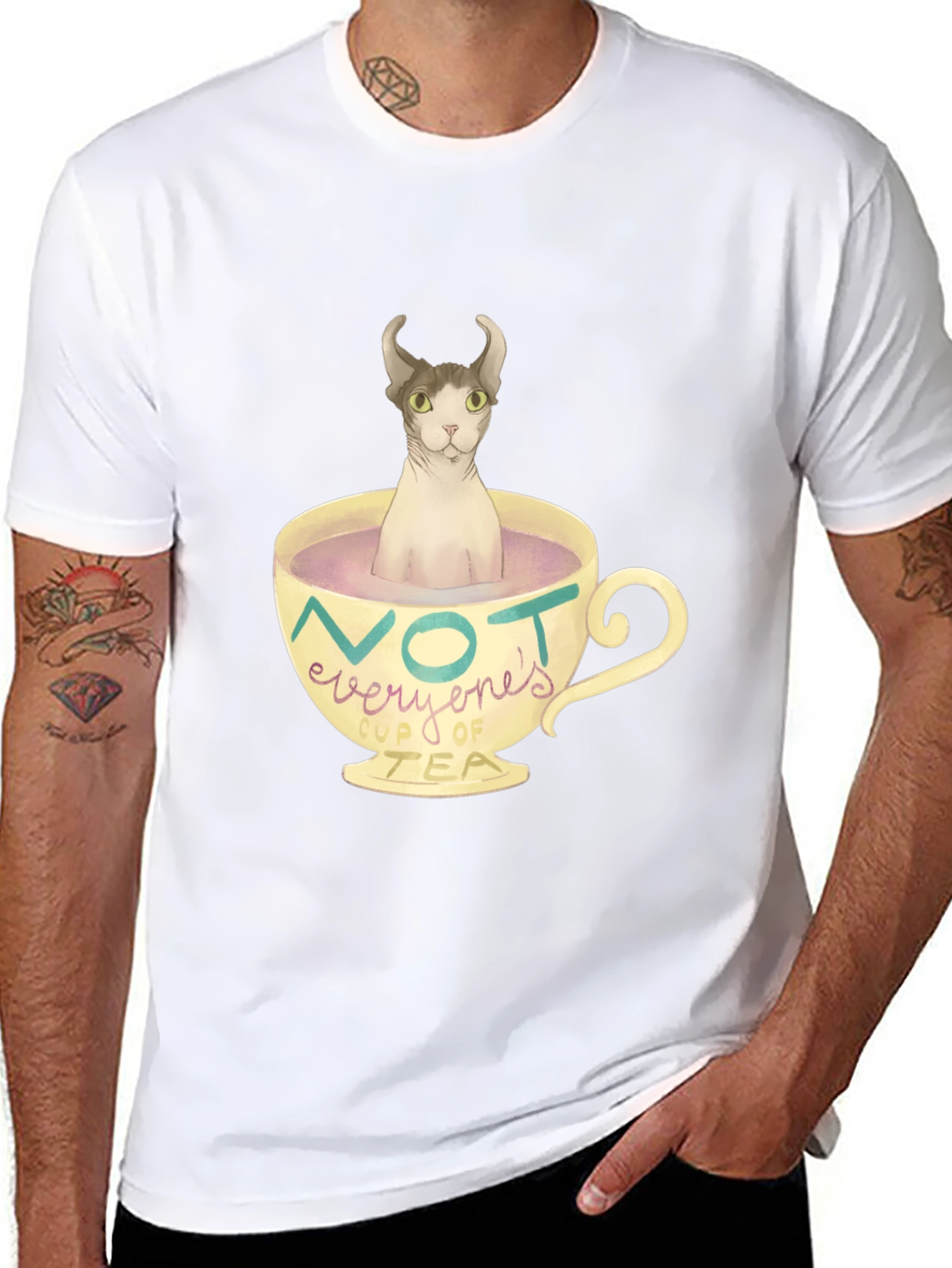 Not Everyones Cup of Tea - Novelty Cat T-Shirt