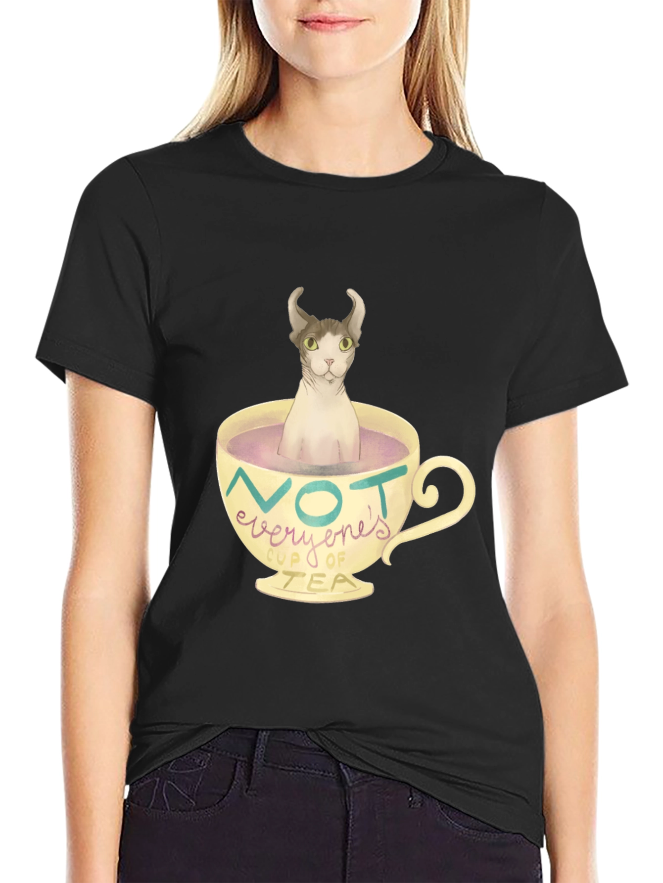 Not Everyones Cup of Tea - Novelty Cat T-Shirt