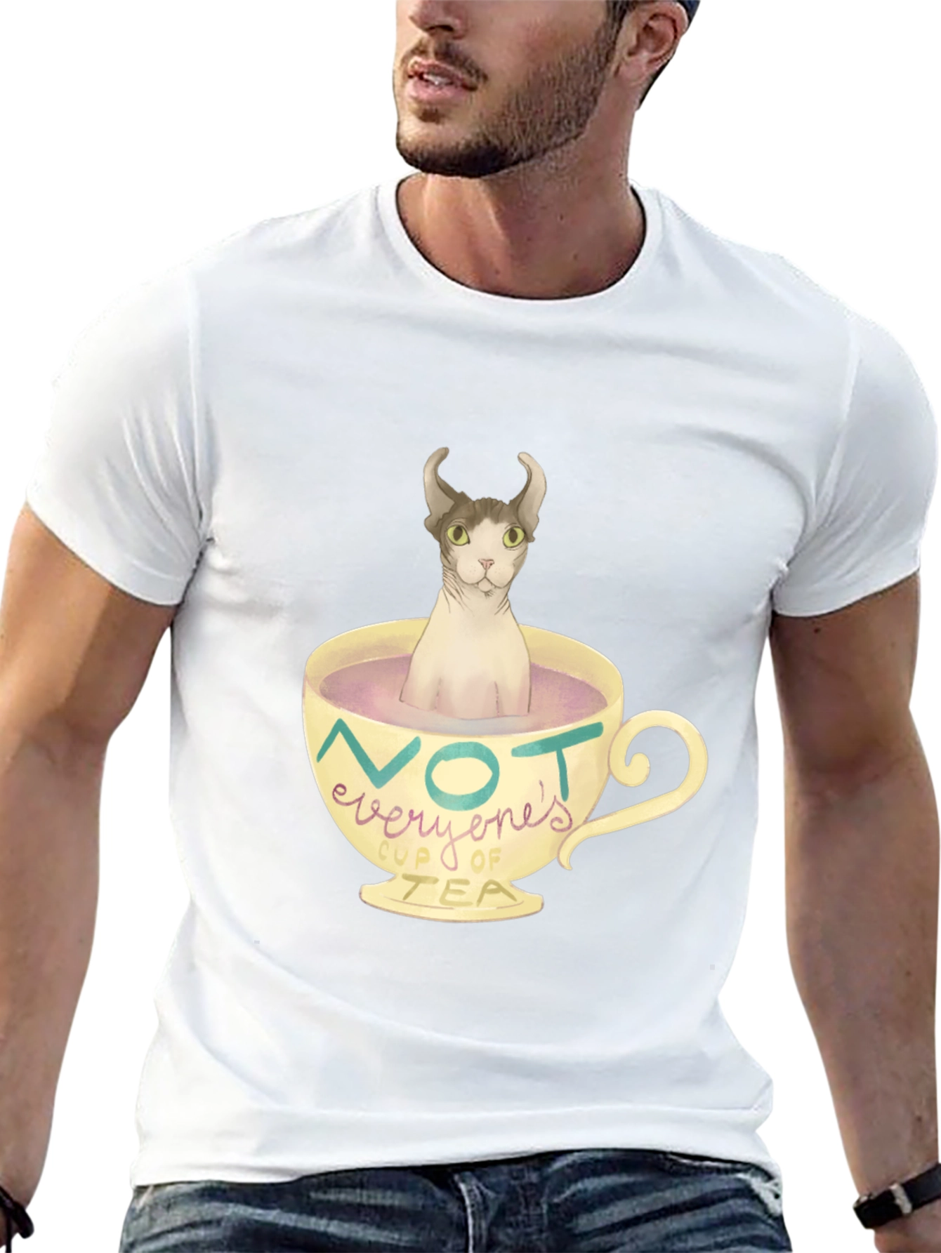 Not Everyones Cup of Tea - Novelty Cat T-Shirt