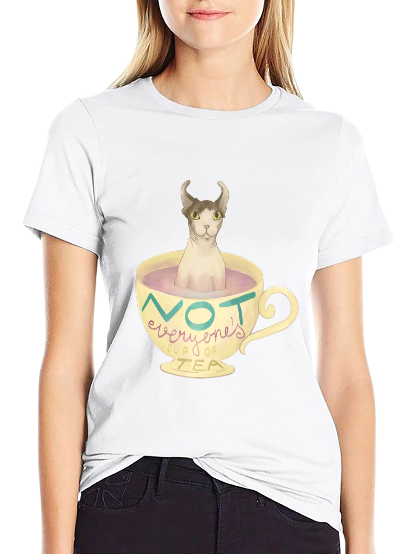 Not Everyones Cup of Tea - Novelty Cat T-Shirt