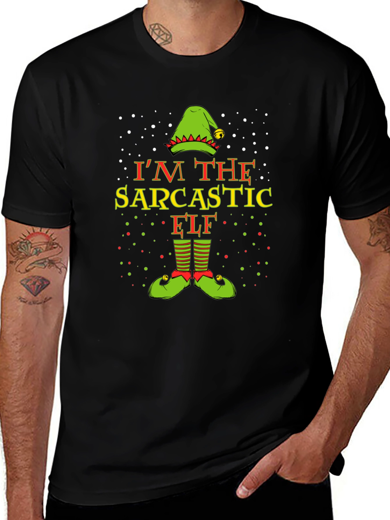 Sarcastic Elf Christmas T-Shirt - Holiday Fun