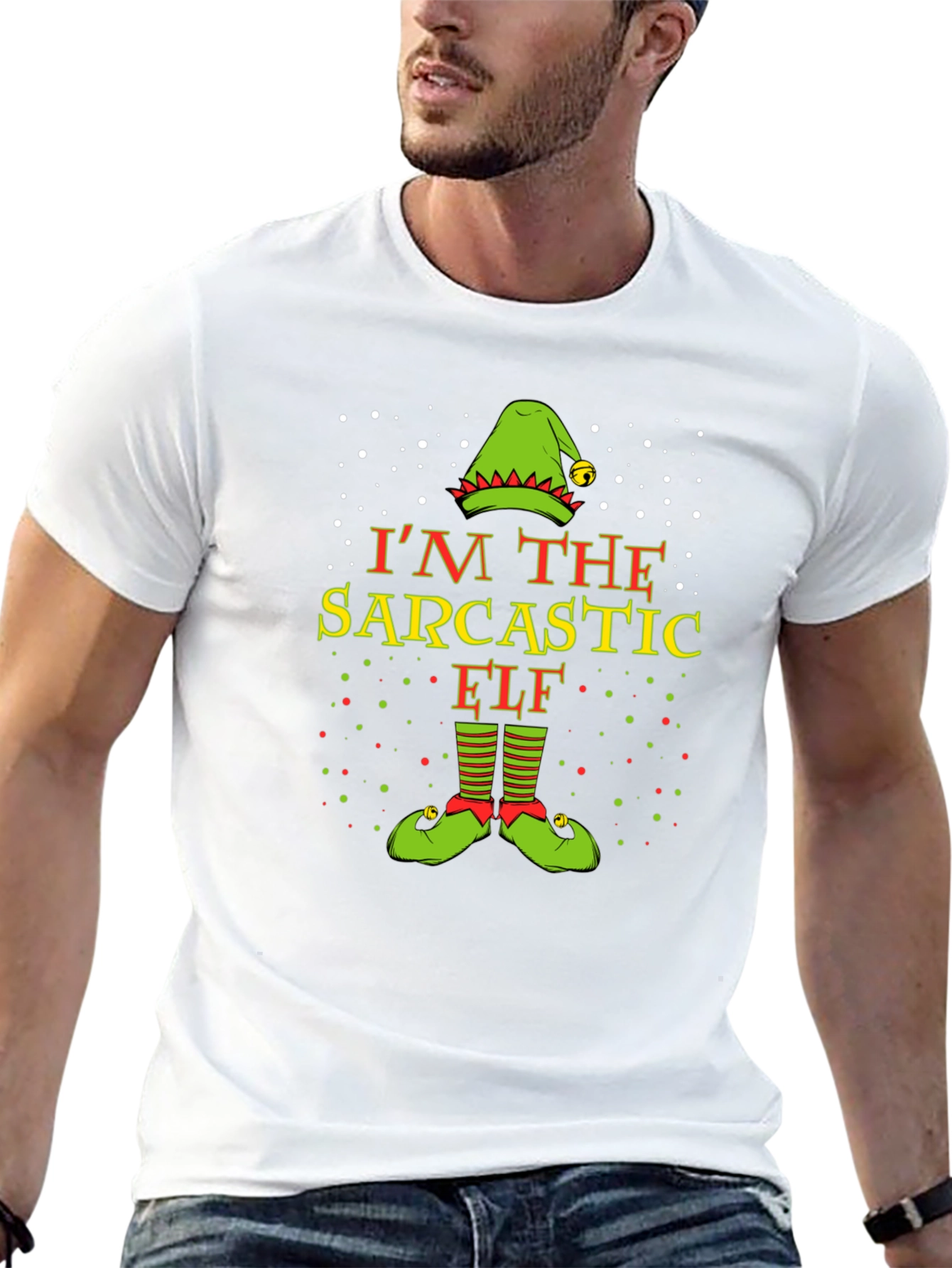 Sarcastic Elf Christmas T-Shirt - Holiday Fun