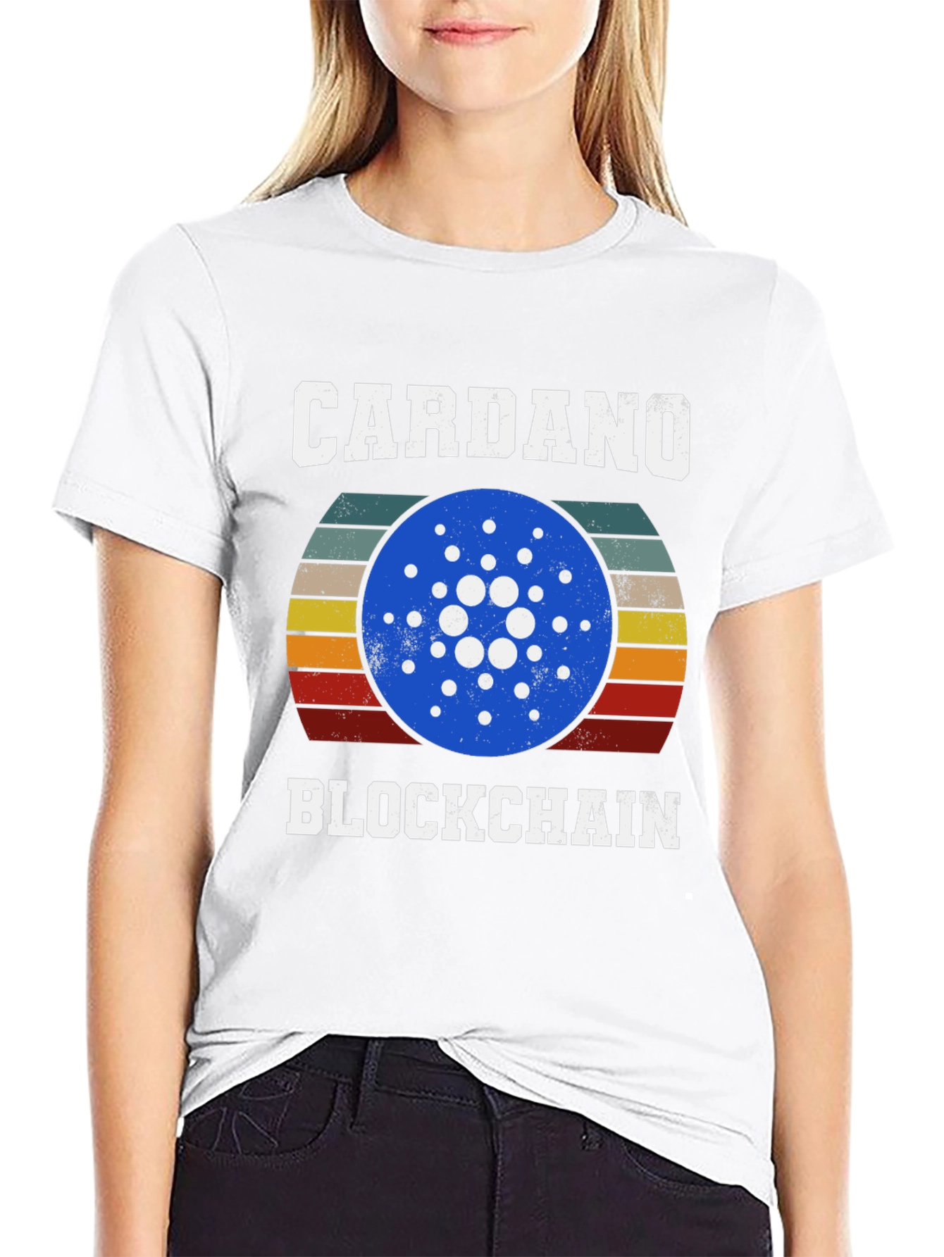 Cardano Blockchain Crypto T-Shirt Retro Design