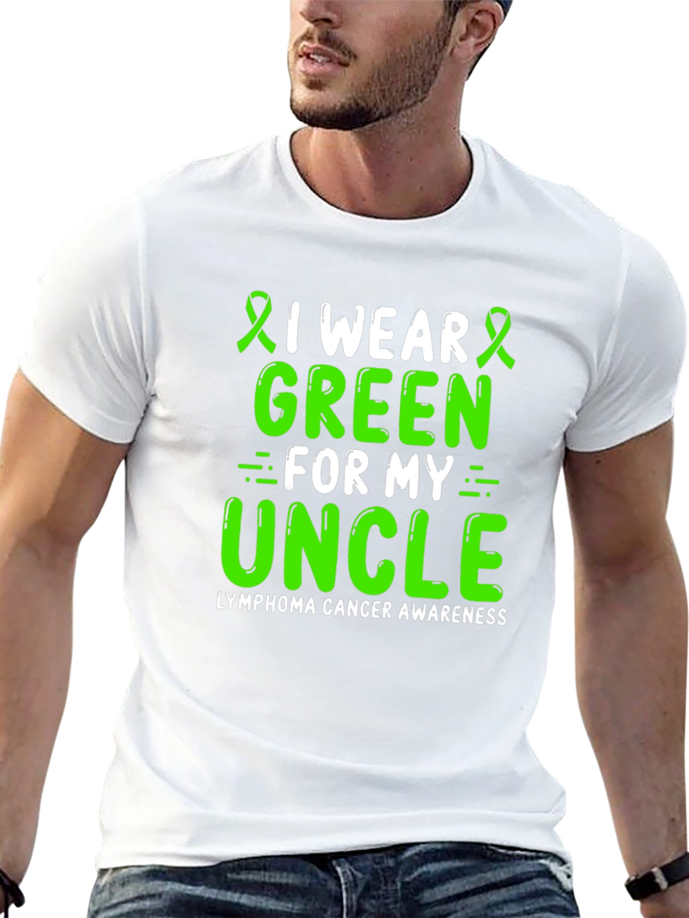 Lymphoma Cancer Awareness Green Ribbon T-Shirt