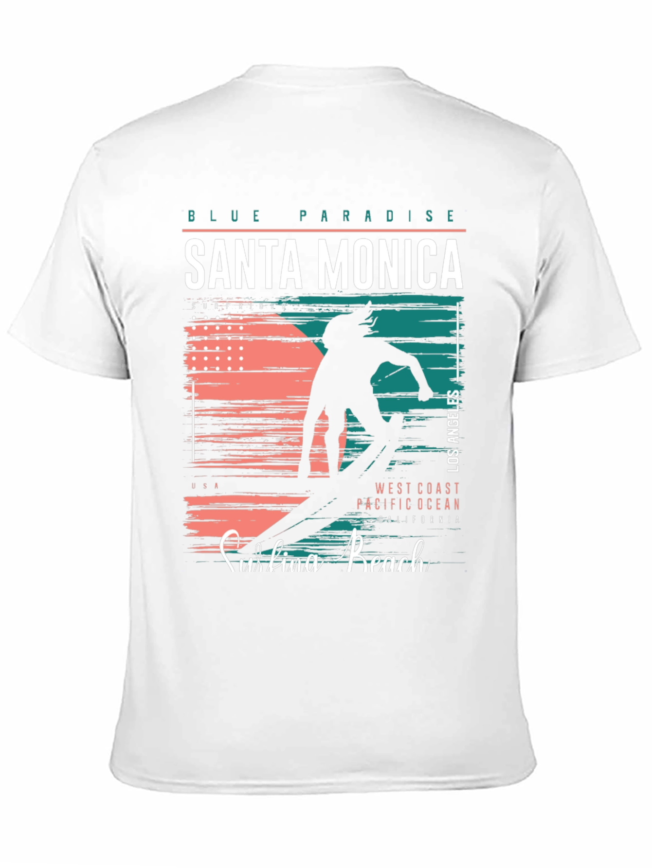 Santa Monica Surfer Graphic T-Shirt