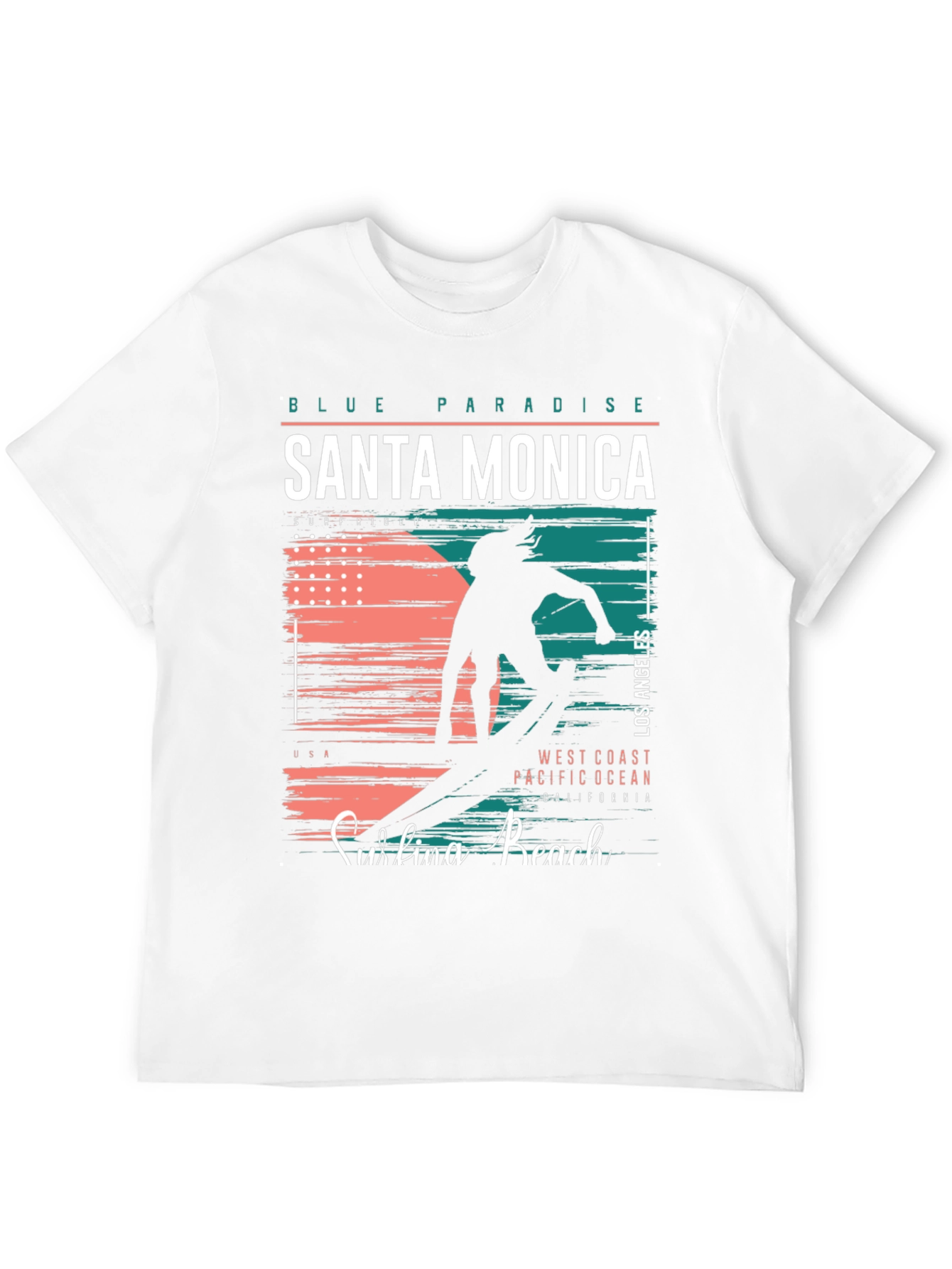 Santa Monica Surfer Graphic T-Shirt