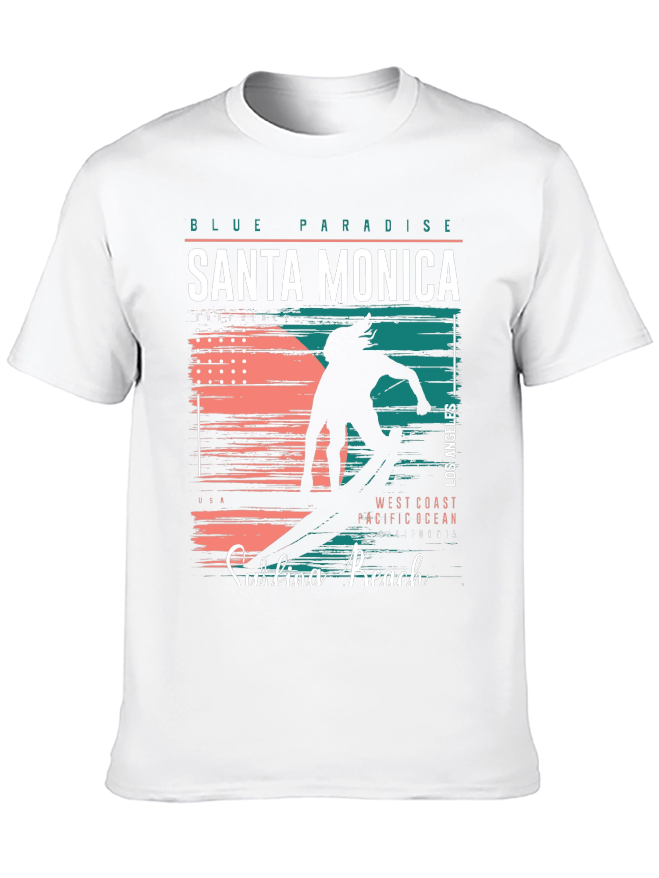 Santa Monica Surfer Graphic T-Shirt