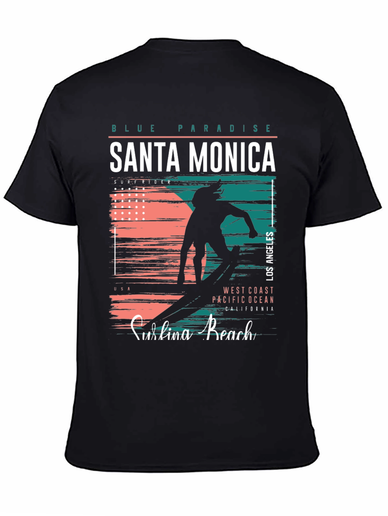 Santa Monica Surfer Graphic T-Shirt
