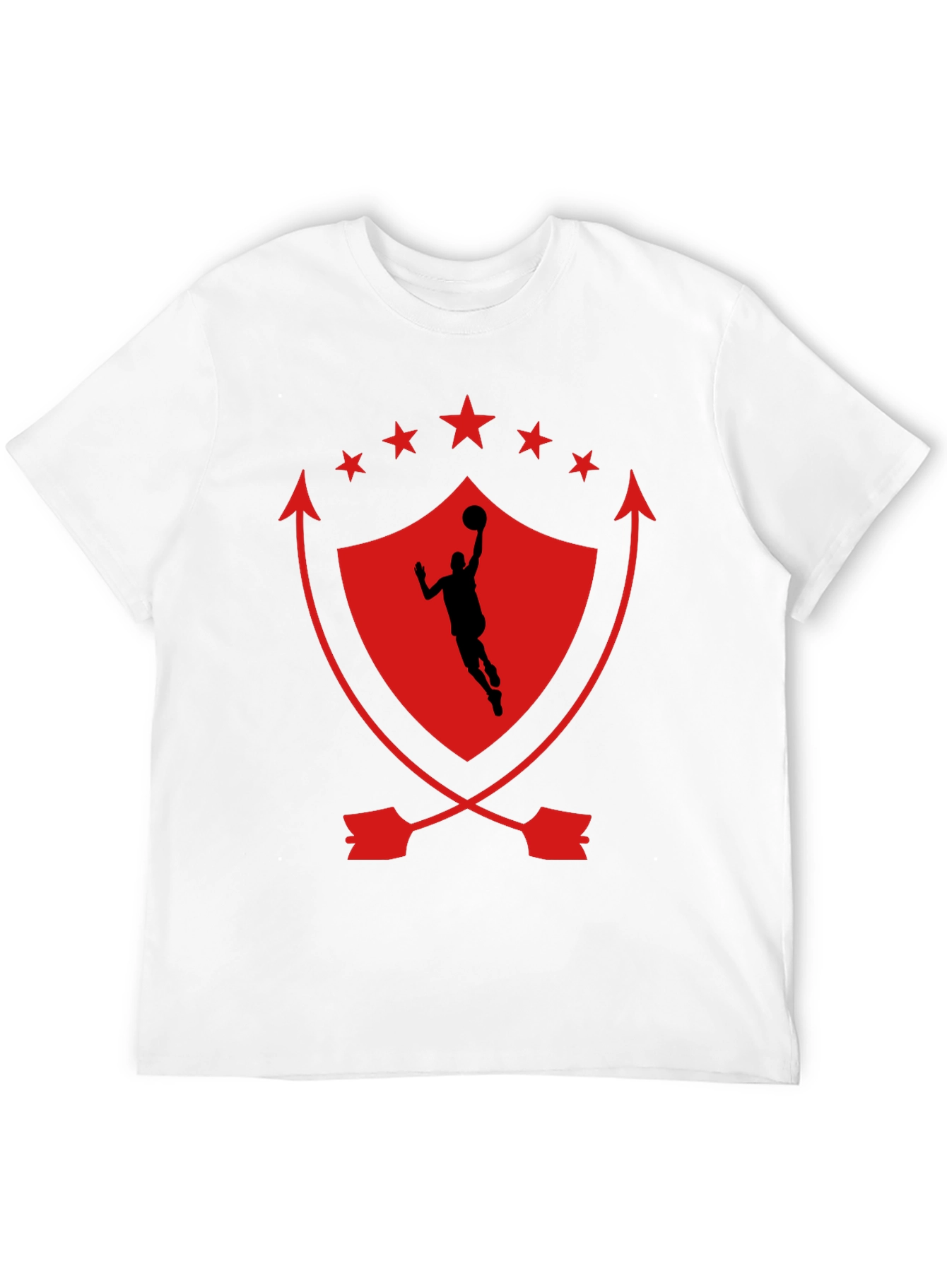 Basketball Shield Graphic T-Shirt - Black