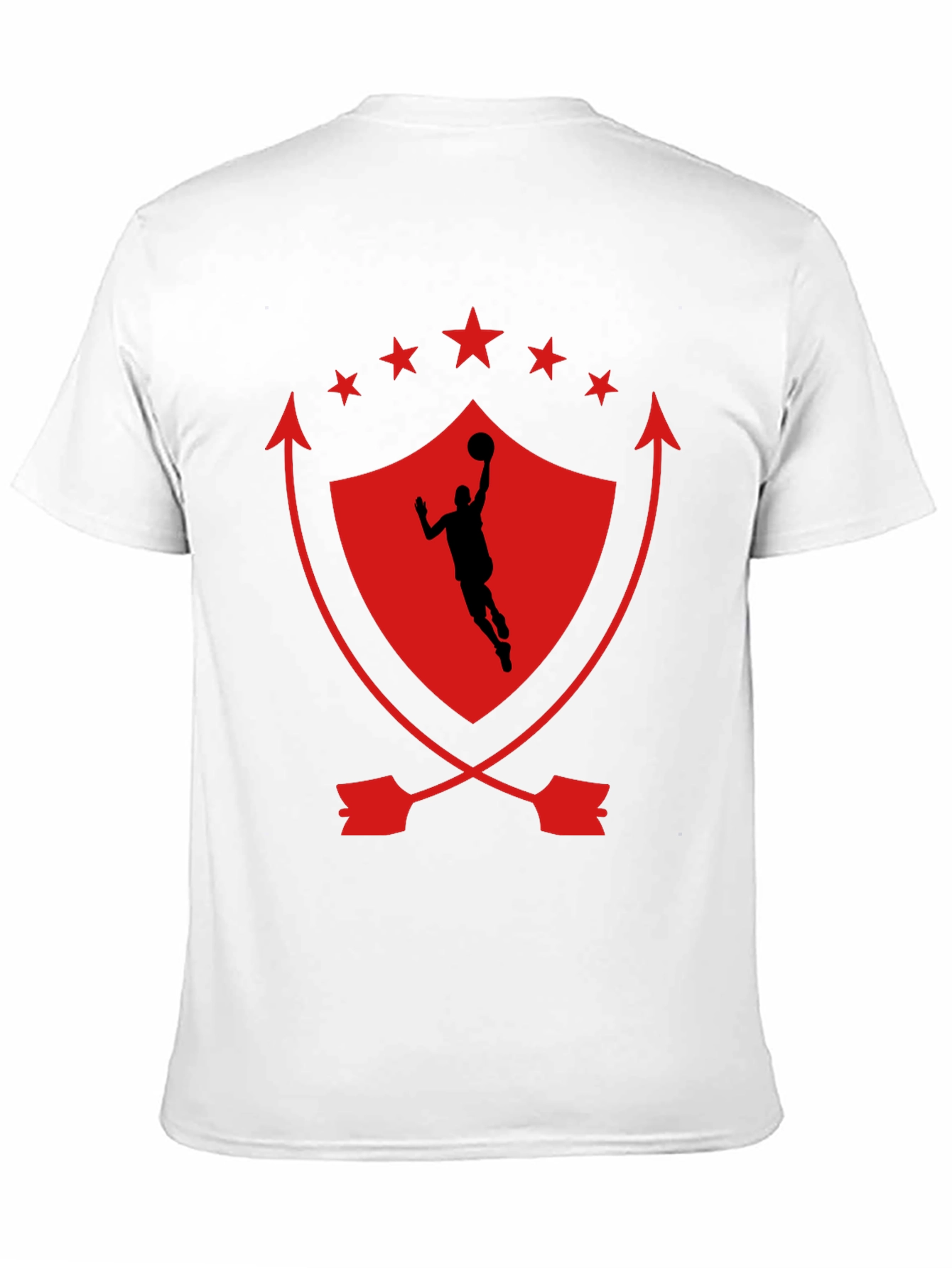 Basketball Shield Graphic T-Shirt - Black