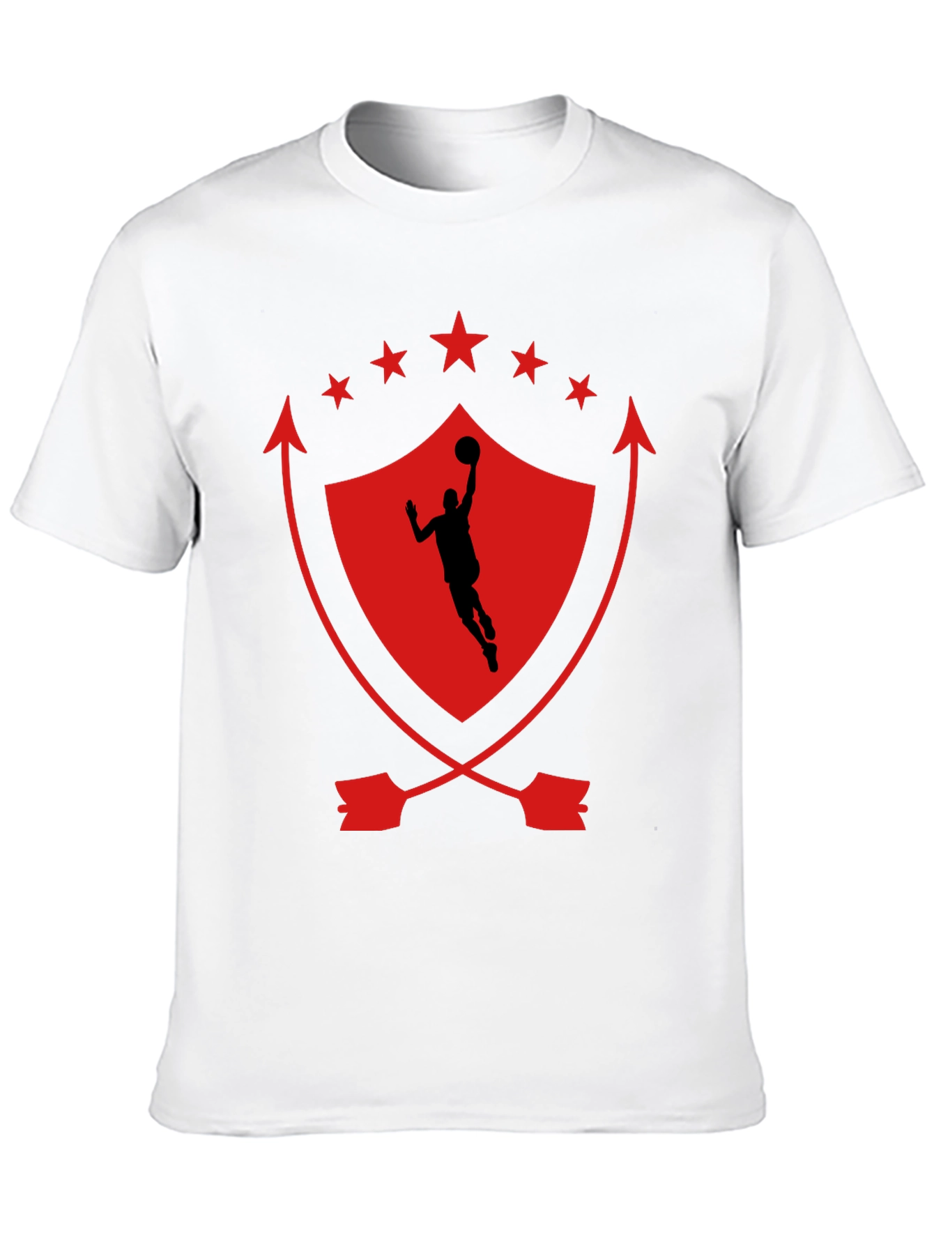 Basketball Shield Graphic T-Shirt - Black