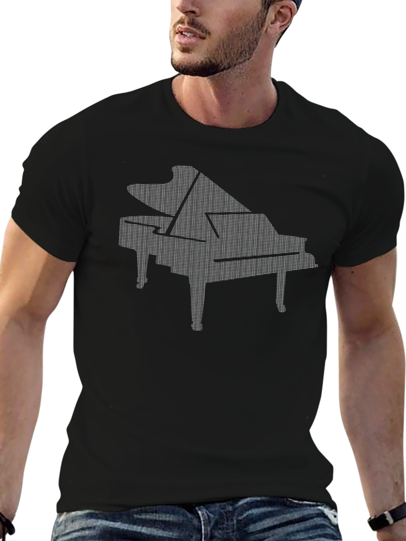 Piano Graphic T-Shirt - Cool Music Lover Tee