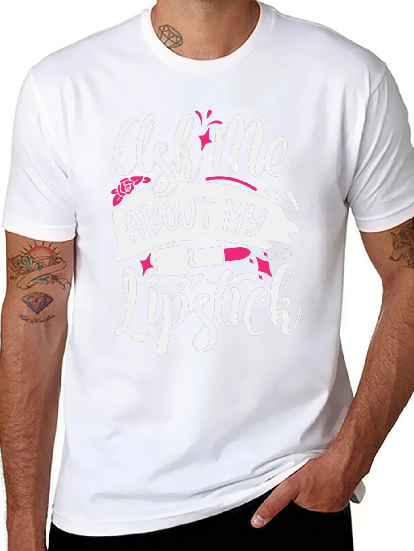 Ask Me About My Lipstick Graphic T-Shirt