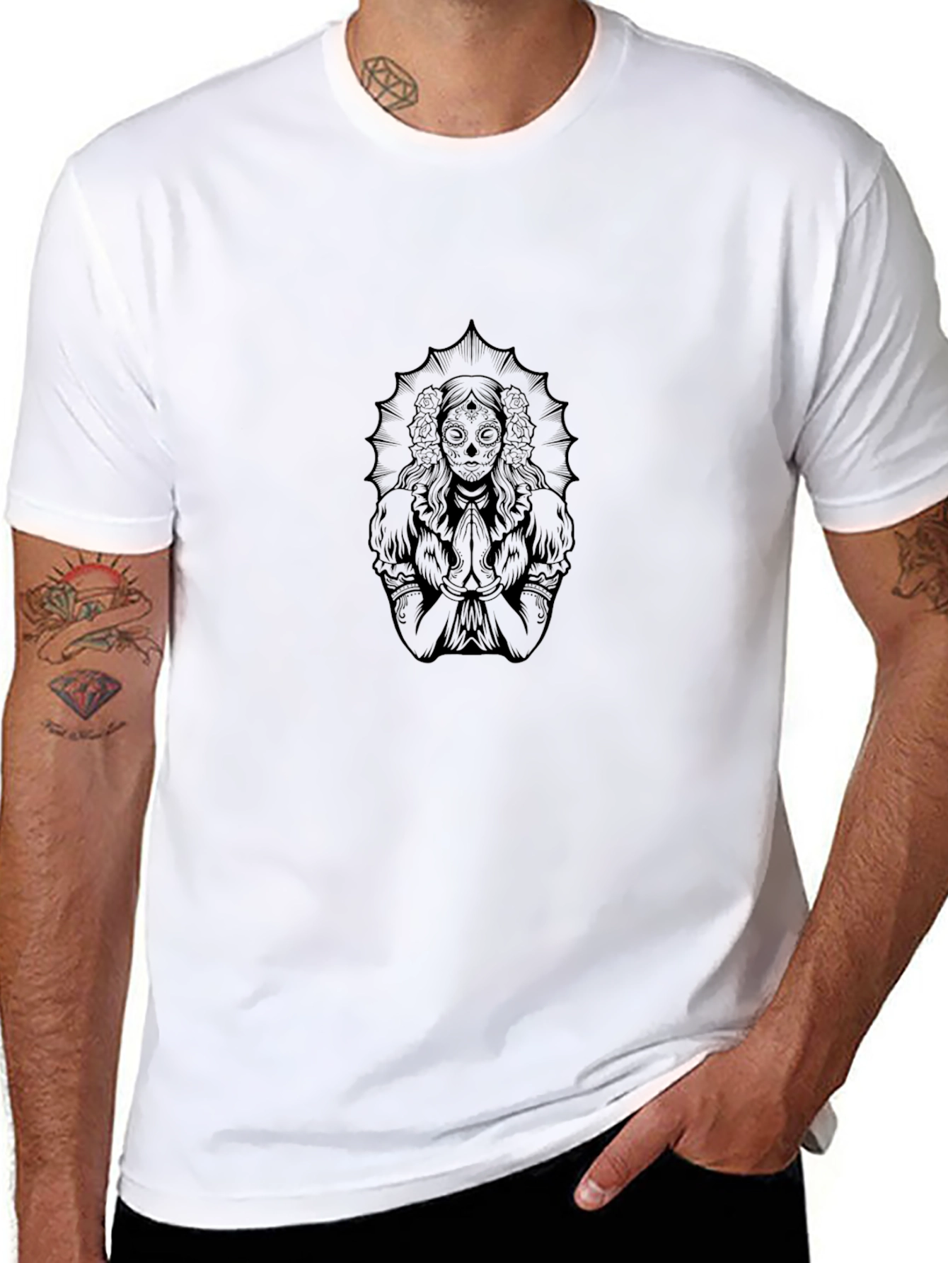Black Sugar Skull Graphic Tee