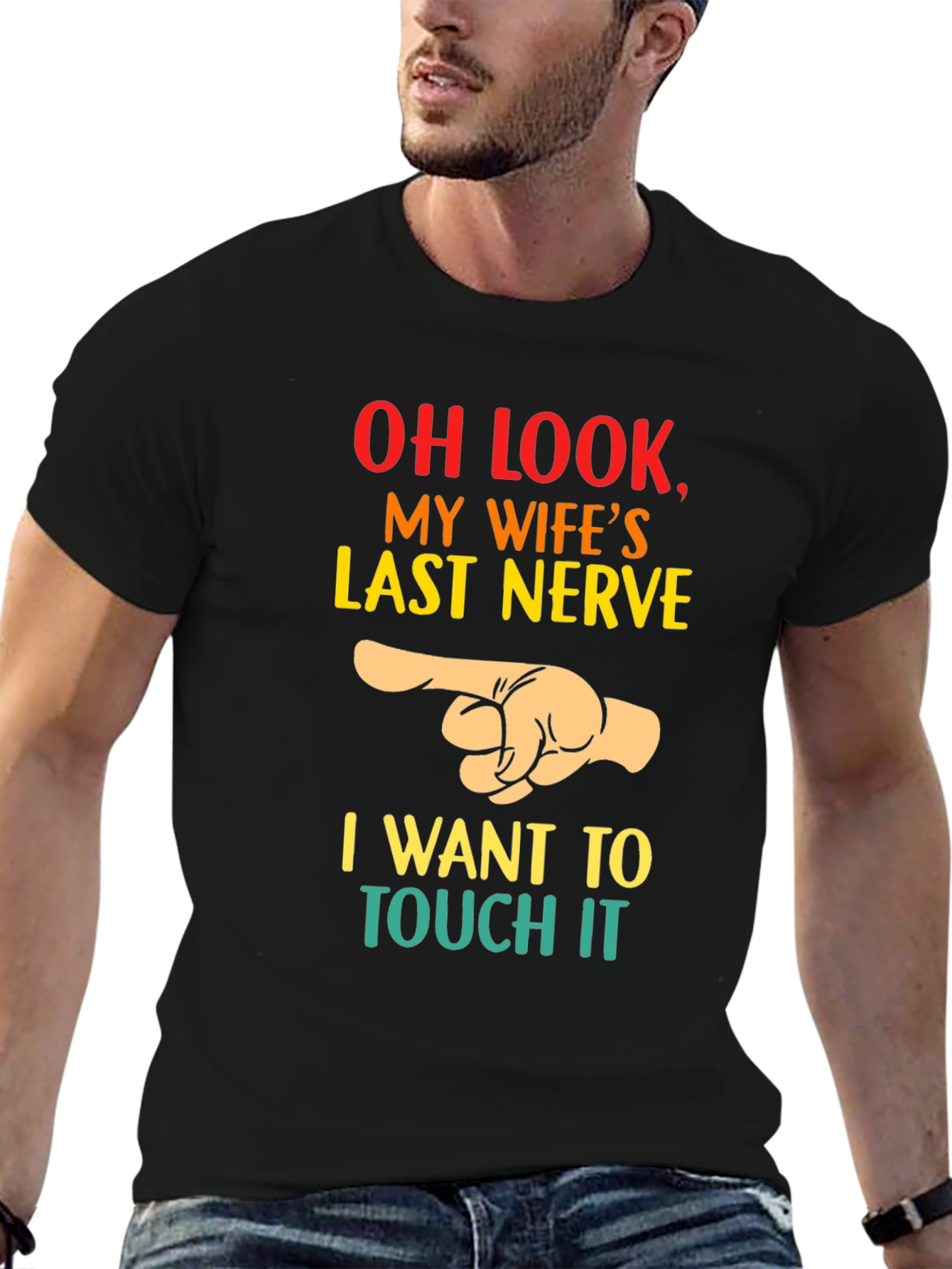 Funny Husband T-Shirt - My Wifes Last Nerve