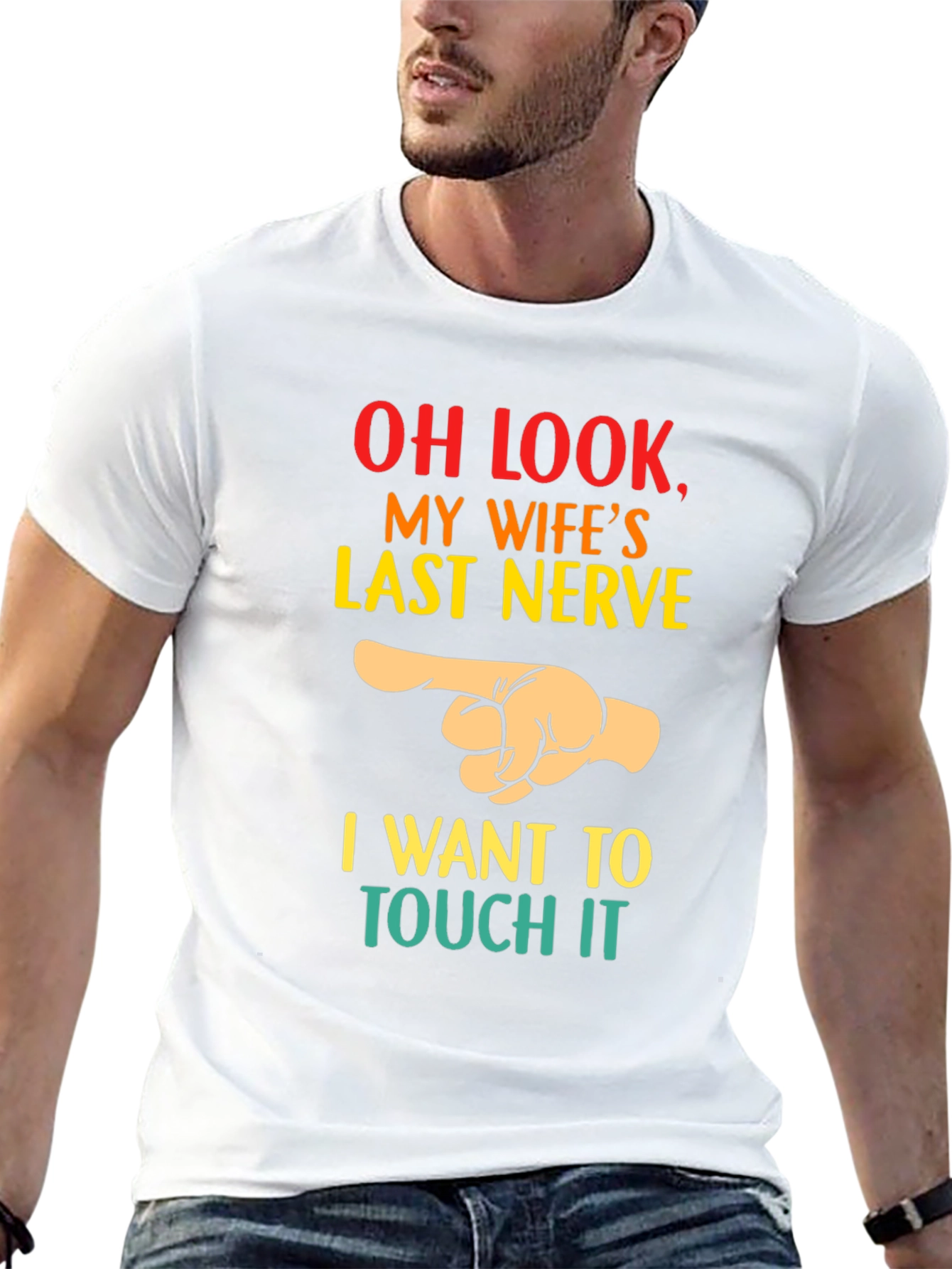 Funny Husband T-Shirt - My Wifes Last Nerve
