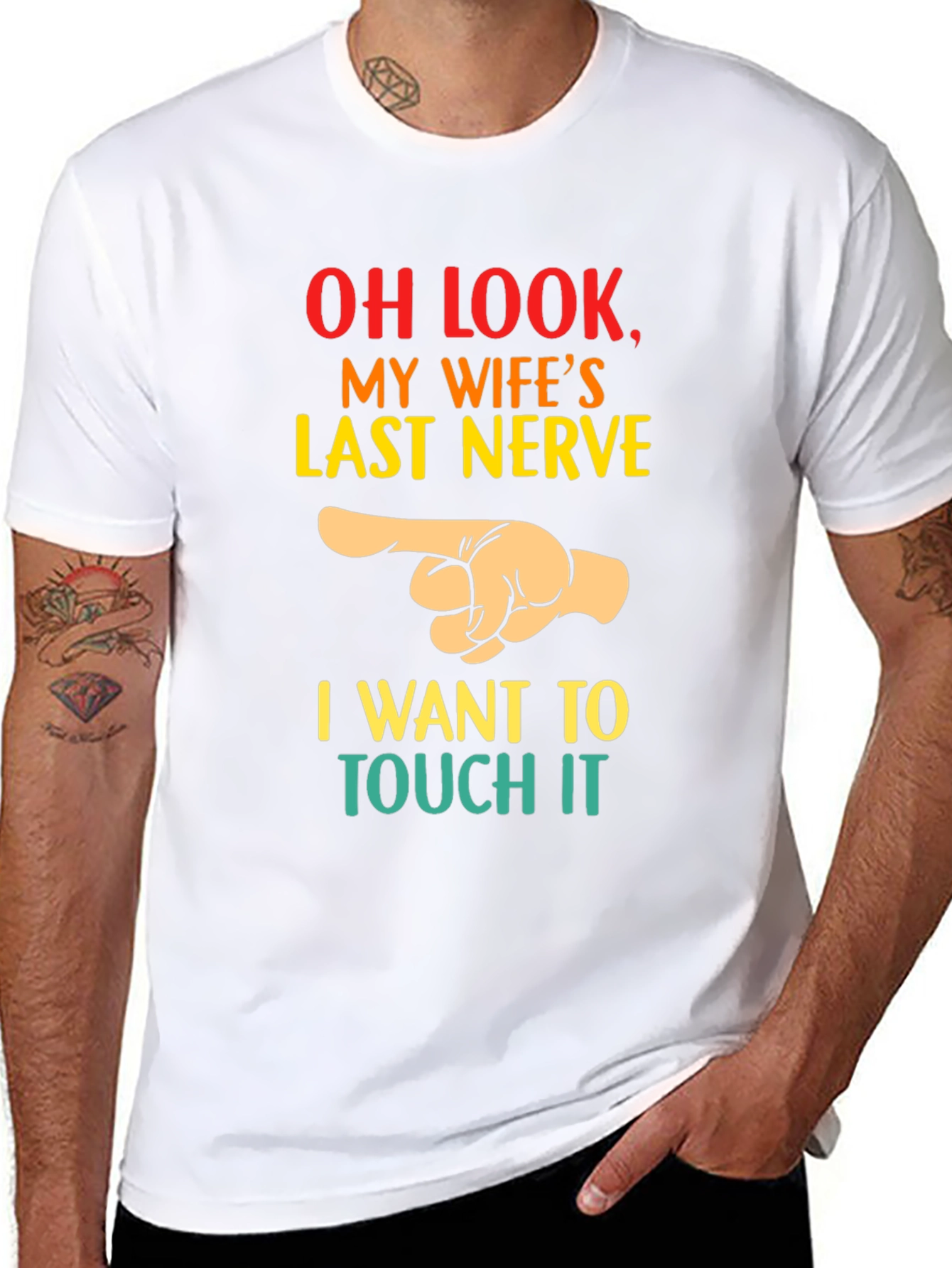Funny Husband T-Shirt - My Wifes Last Nerve