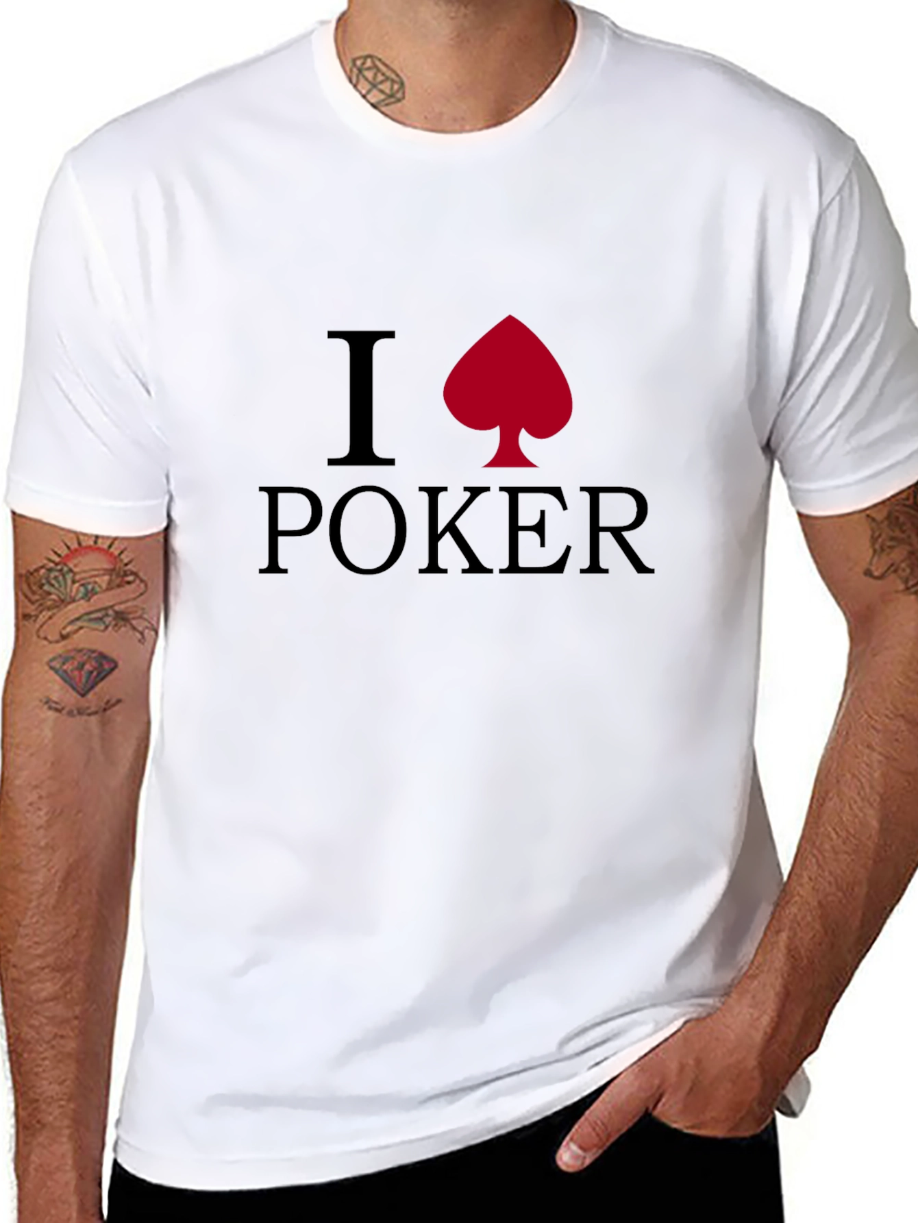I Heart Poker T-Shirt - Spade Design
