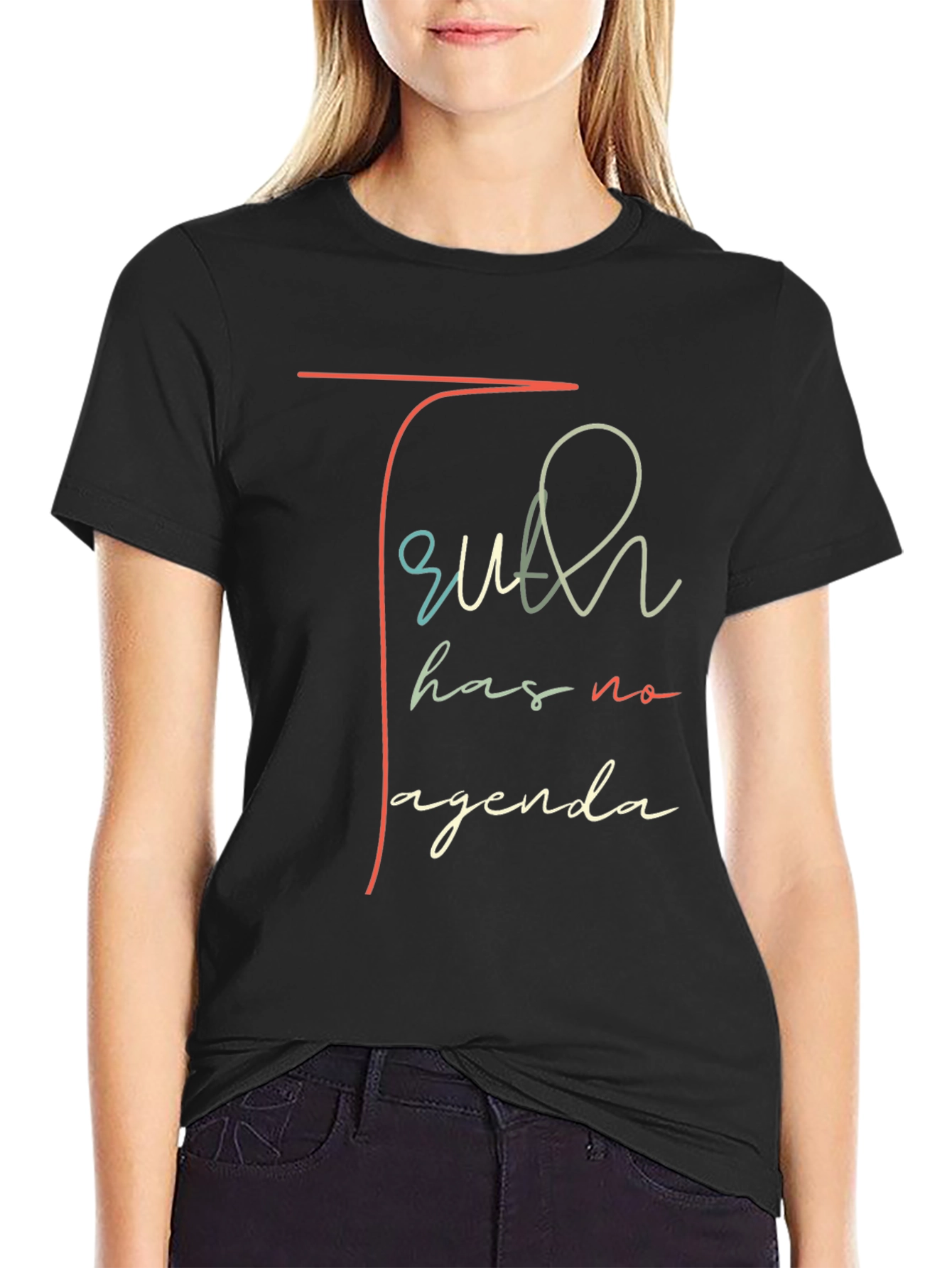 Truth Has No Agenda Black T-Shirt
