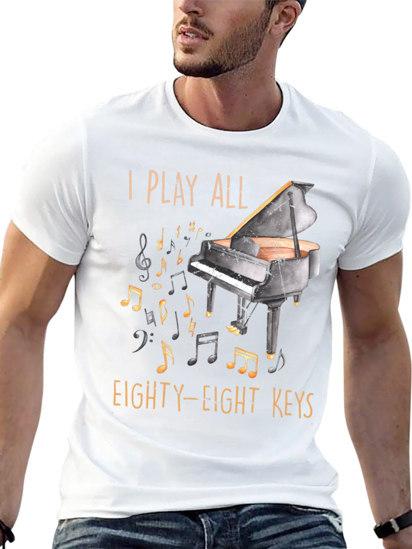 Piano Player Graphic T-Shirt - 88 Keys