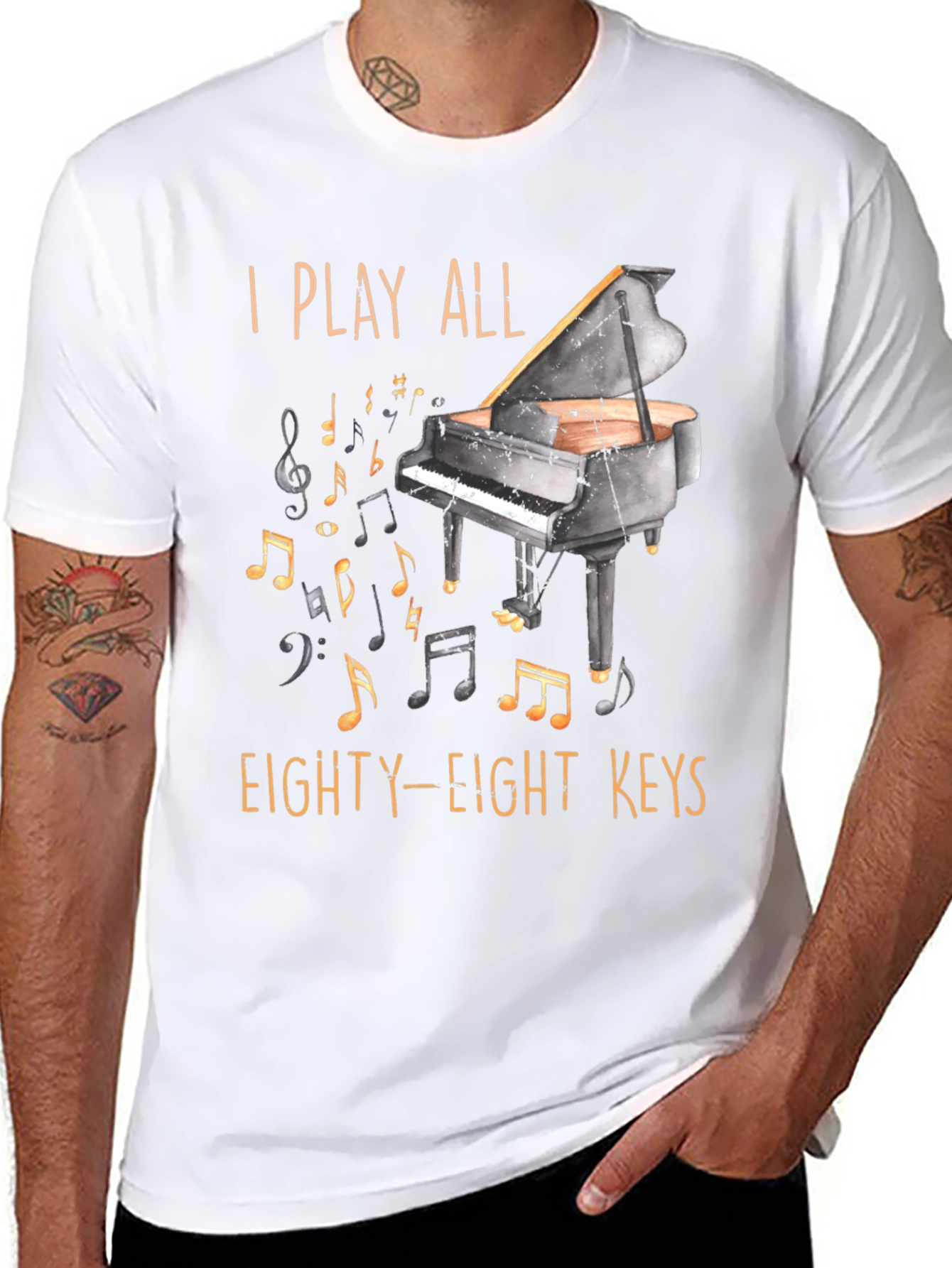Piano Player Graphic T-Shirt - 88 Keys