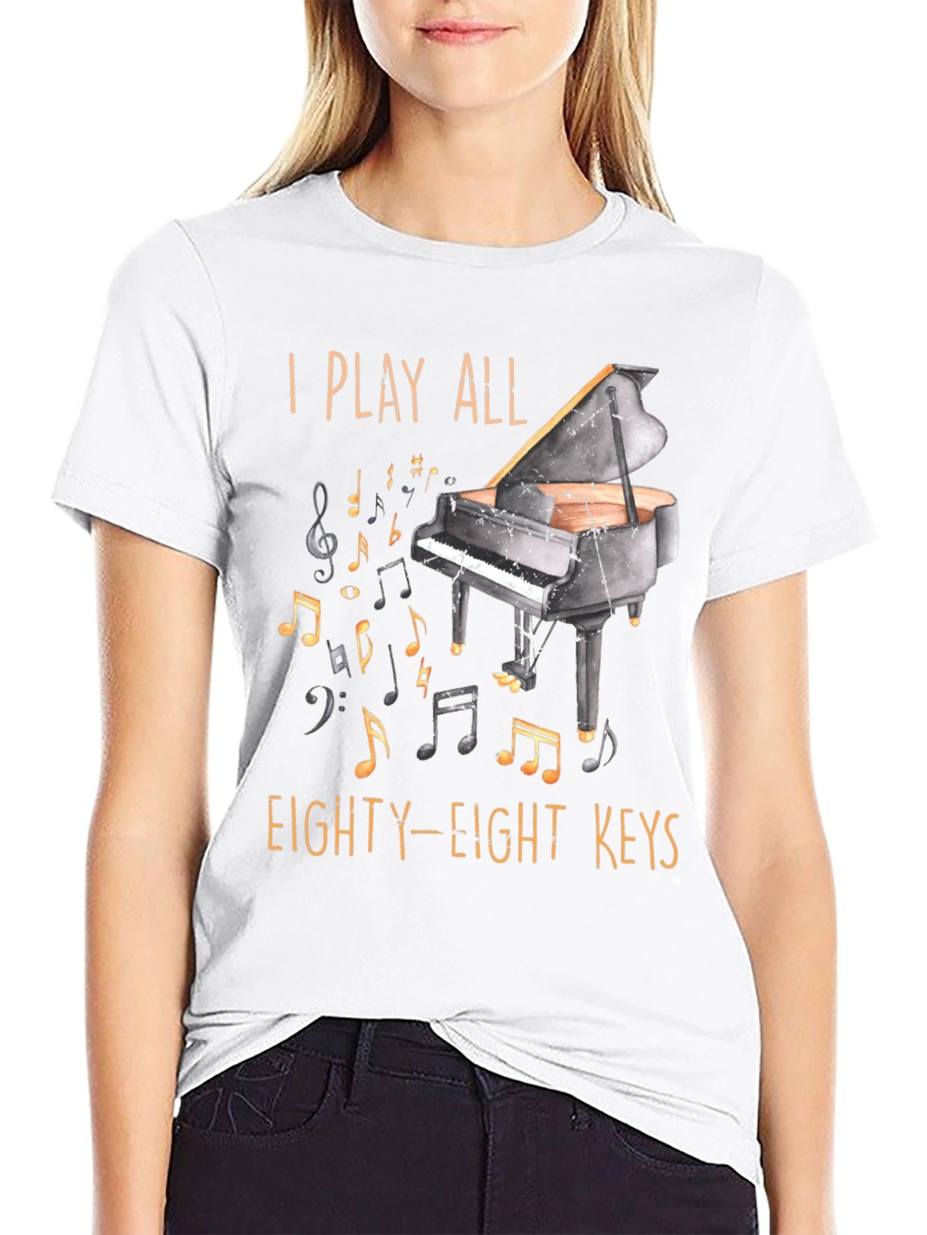 Piano Player Graphic T-Shirt - 88 Keys