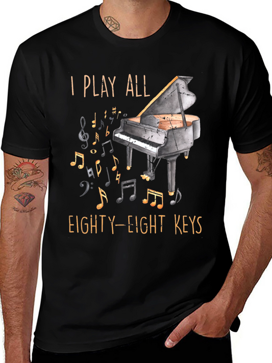 Piano Player Graphic T-Shirt - 88 Keys