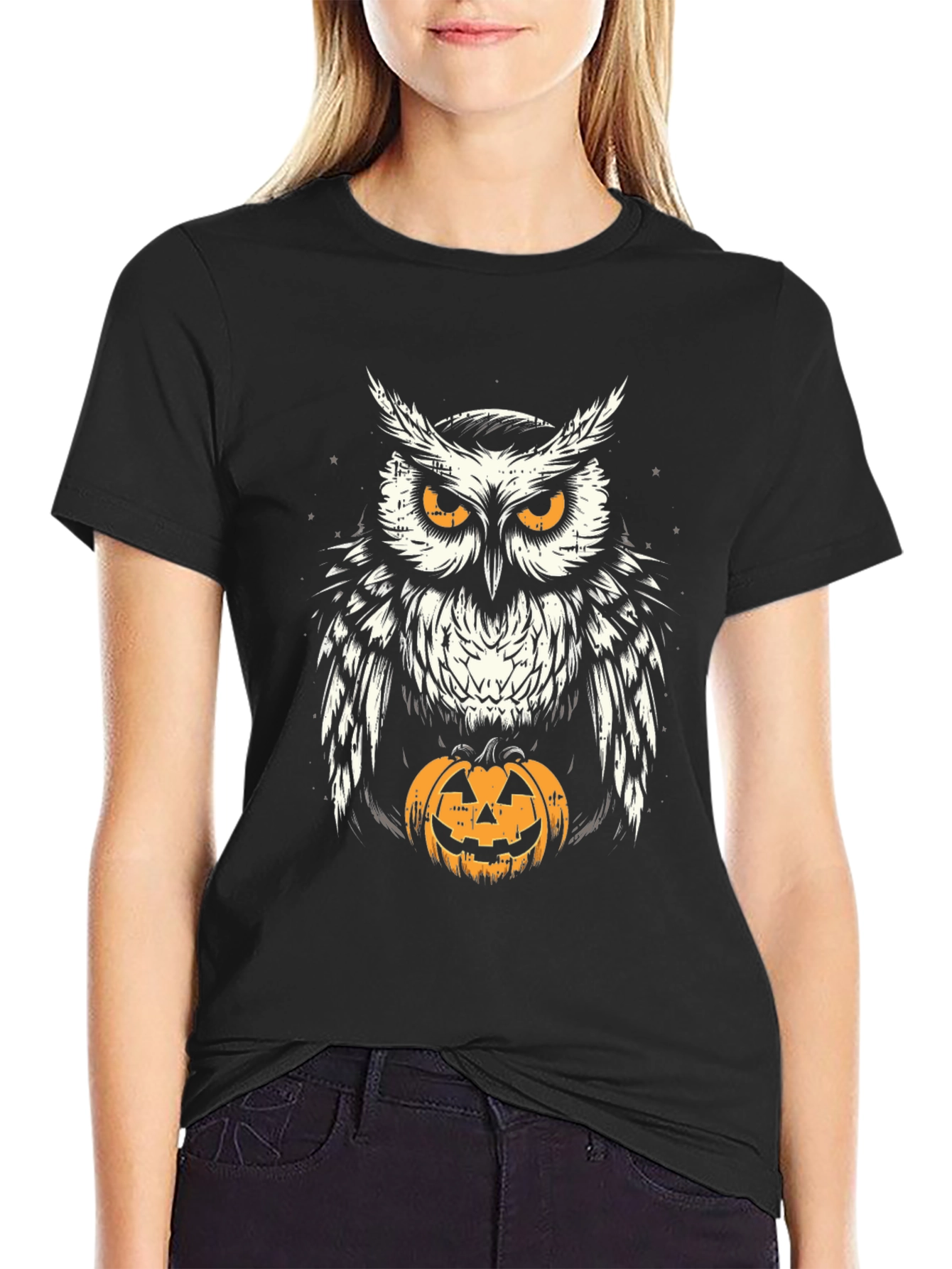 Owl & Pumpkin Halloween T-Shirt