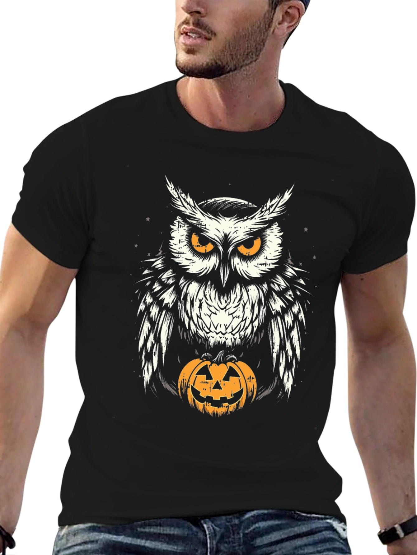 Owl & Pumpkin Halloween T-Shirt