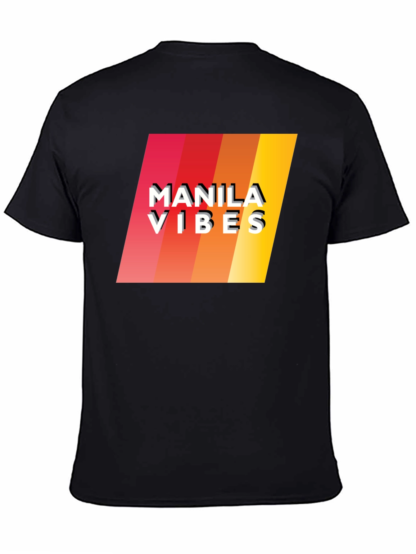 Manila Vibes Retro Graphic Tee - Black