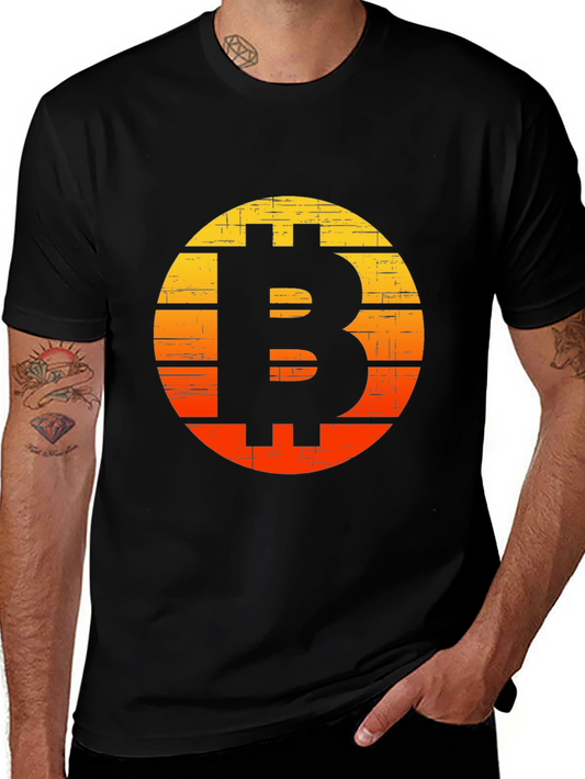 Bitcoin Sunset Graphic T-Shirt