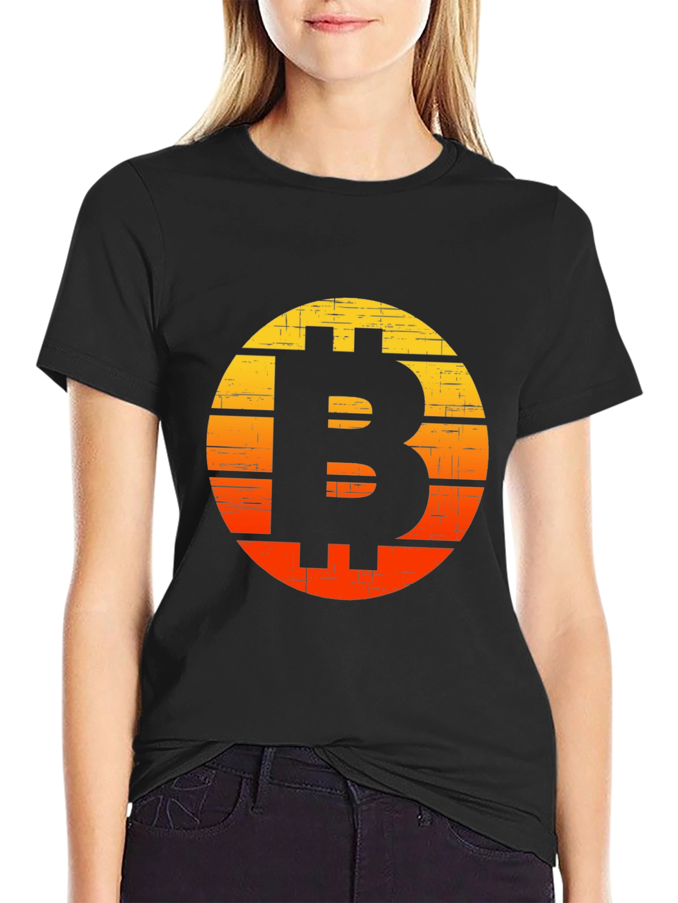 Bitcoin Sunset Graphic T-Shirt