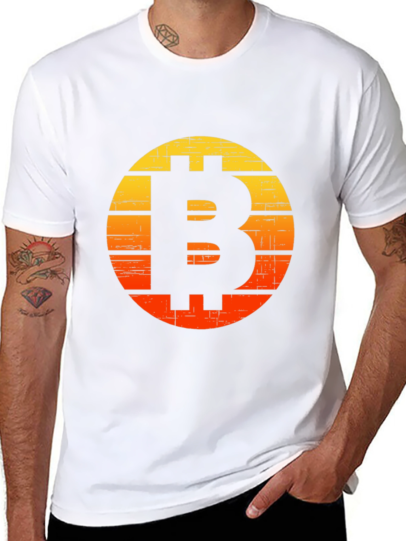 Bitcoin Sunset Graphic T-Shirt
