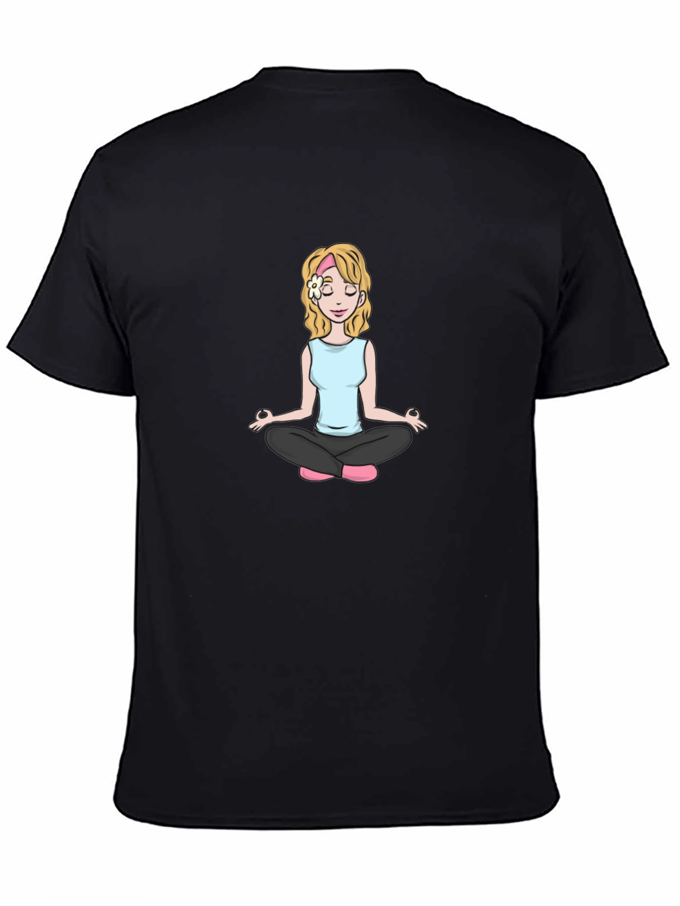 Yoga Girl Graphic Tee - Black Cotton Comfort