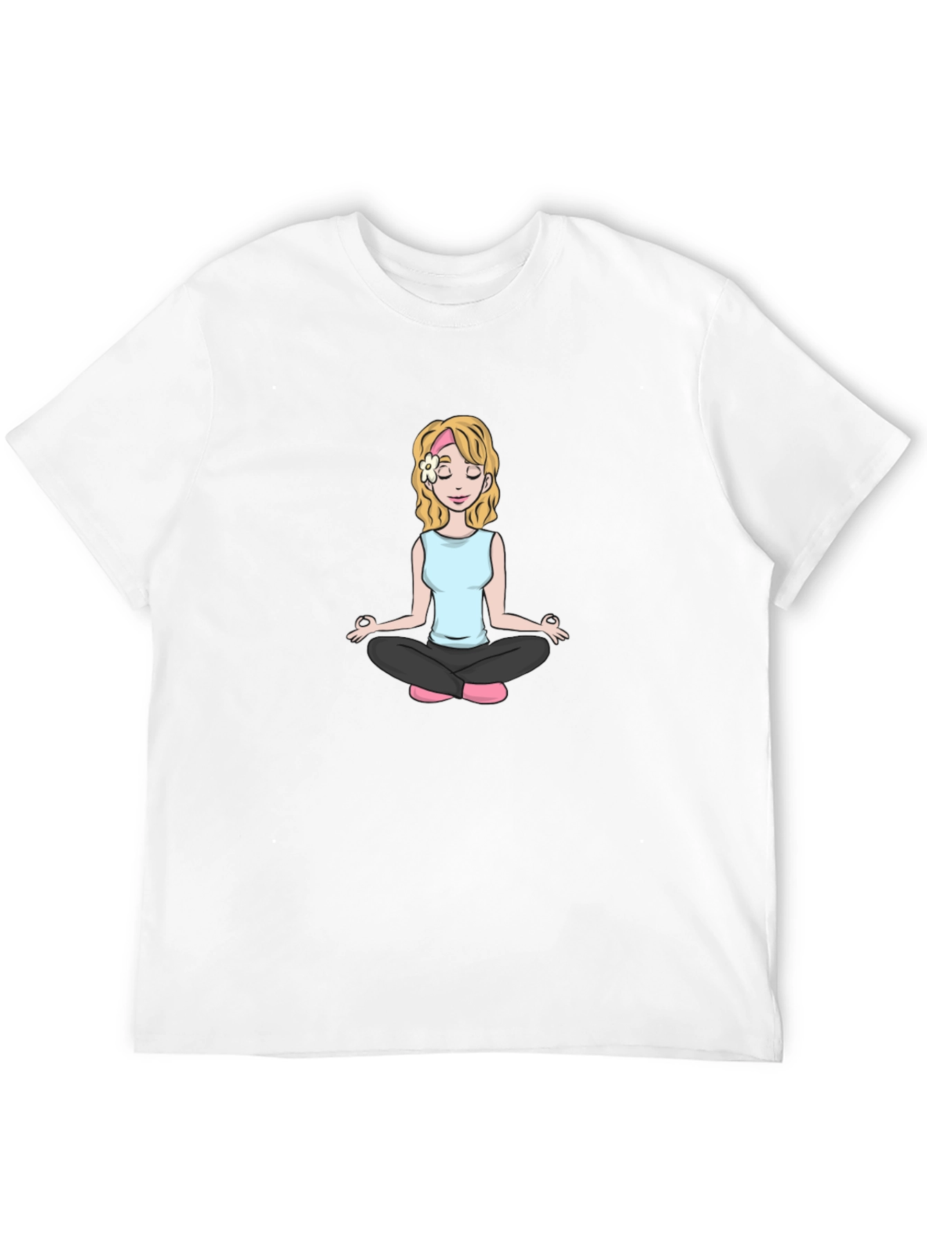 Yoga Girl Graphic Tee - Black Cotton Comfort