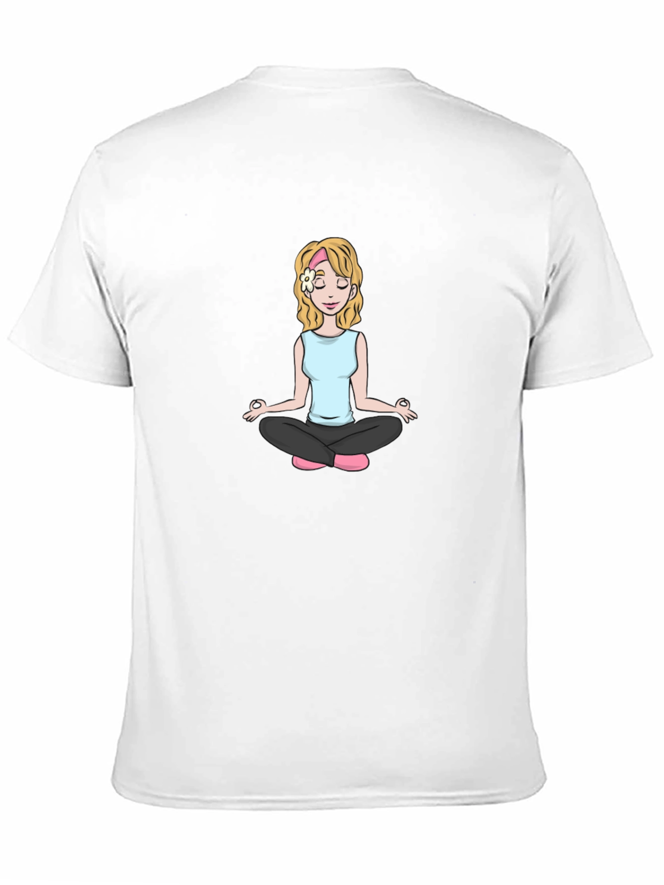 Yoga Girl Graphic Tee - Black Cotton Comfort