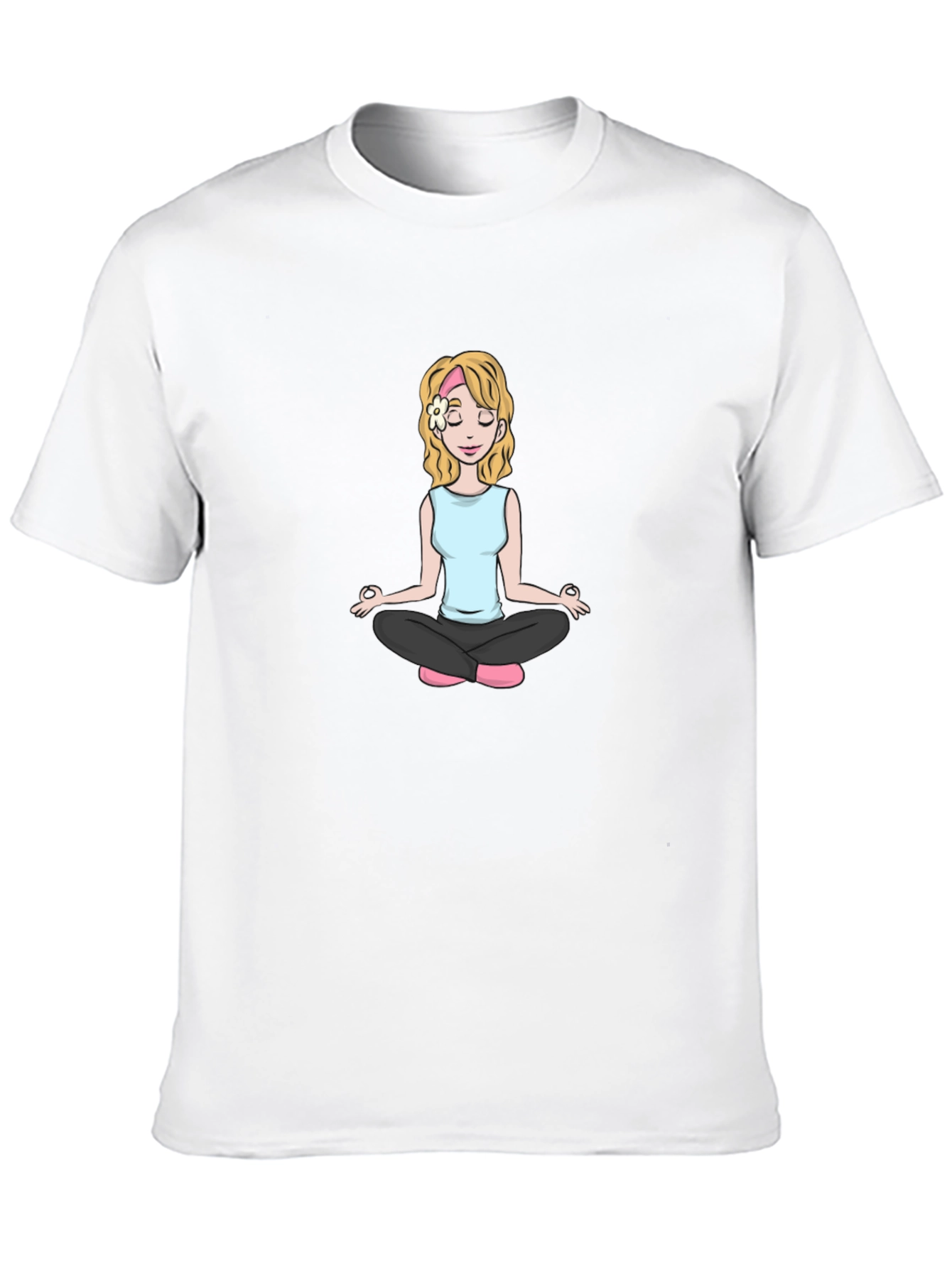 Yoga Girl Graphic Tee - Black Cotton Comfort