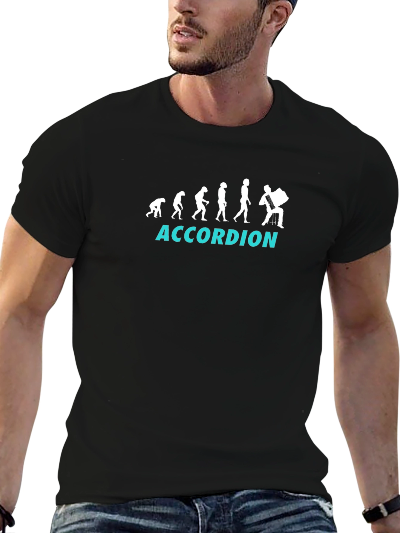 Accordion Evolution T-Shirt - Black