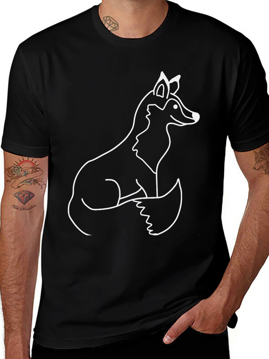 Fox Graphic Tee - Black Cotton Blend