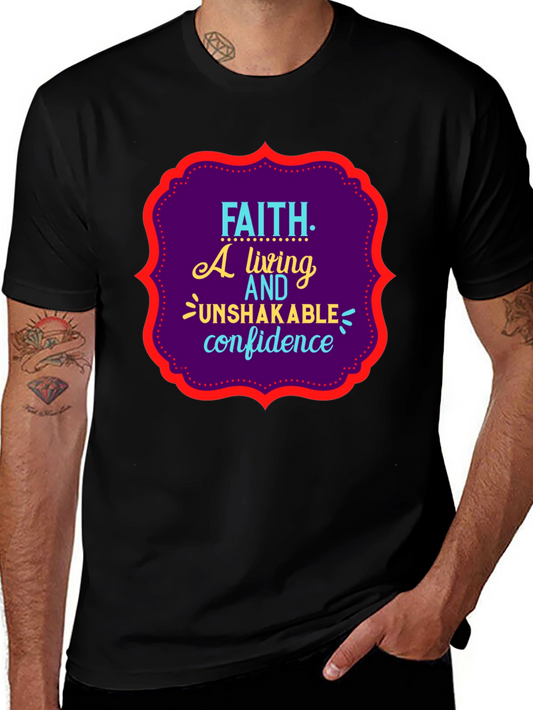 Faith Unshakable Confidence Black Graphic T-Shirt